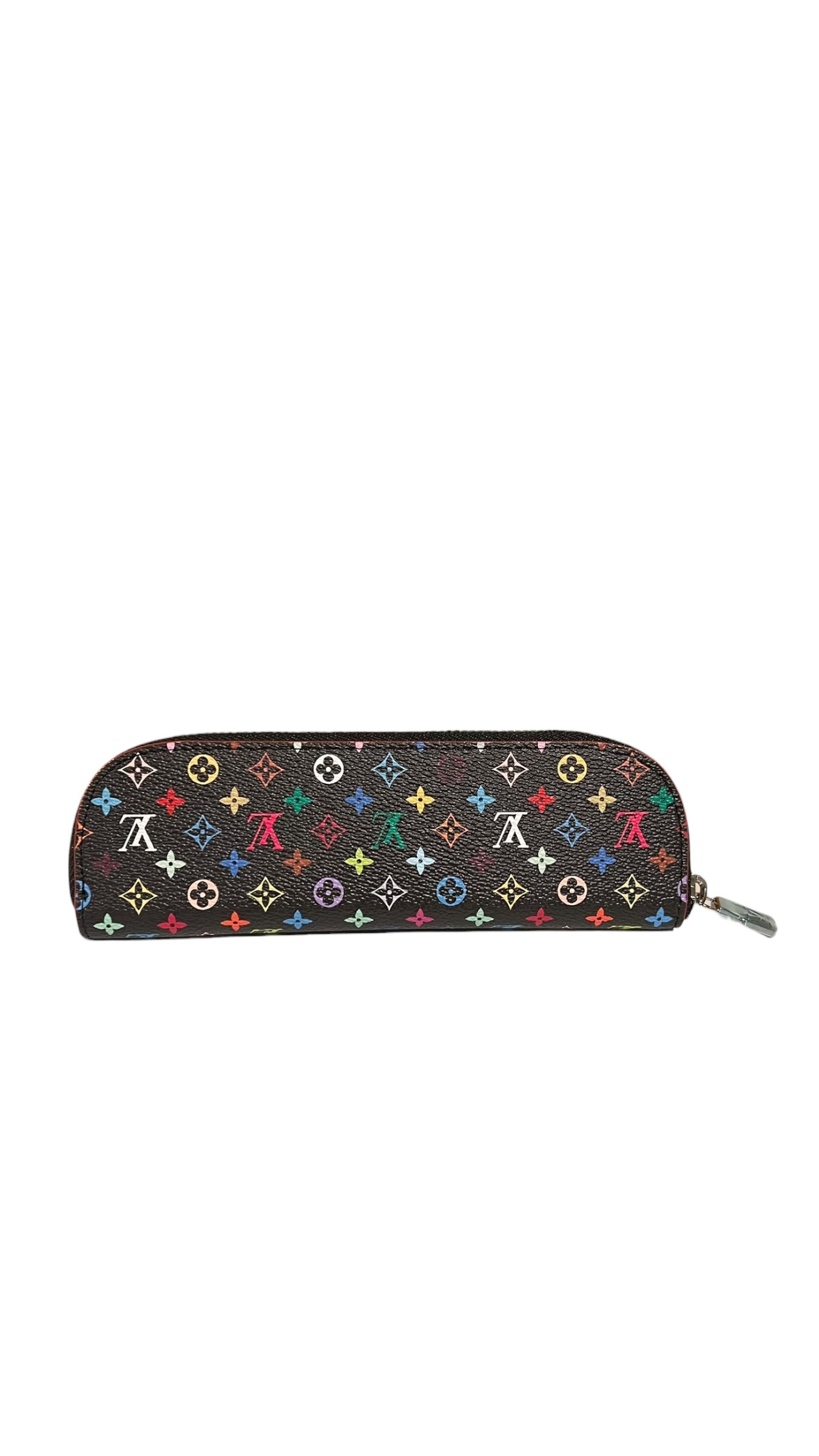 INSPIRED Black Multicolor Pencil case with silver hardware