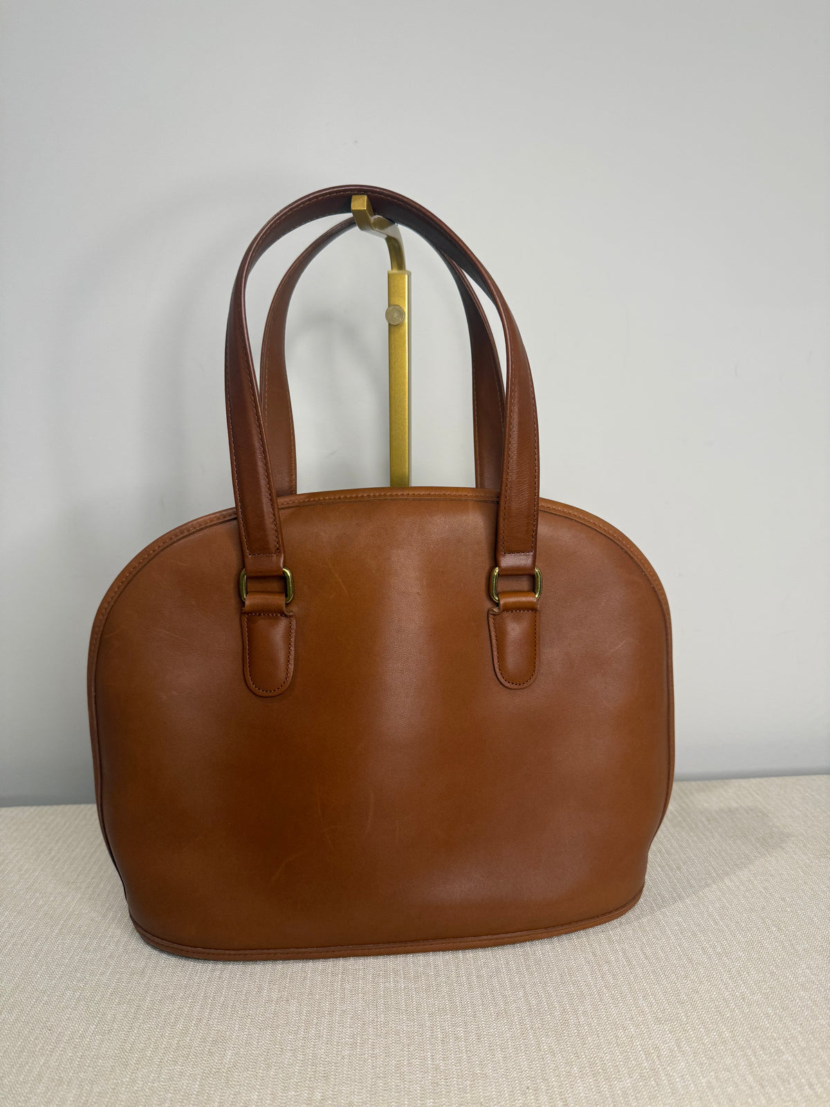 Pre-owned Coach leather vintage brown Pelham Dome shoulder bag 1990s