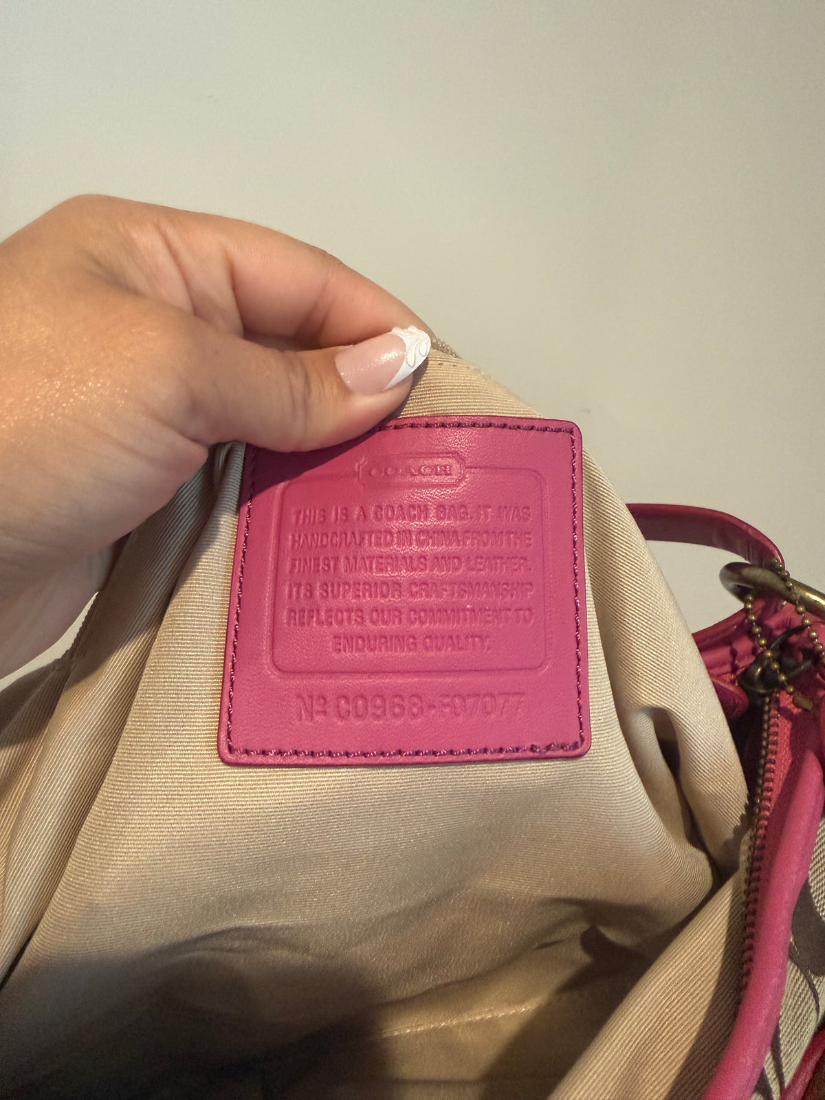 Pre-owned Coach Canvas Pink 2 Way Buckle Bag 2009