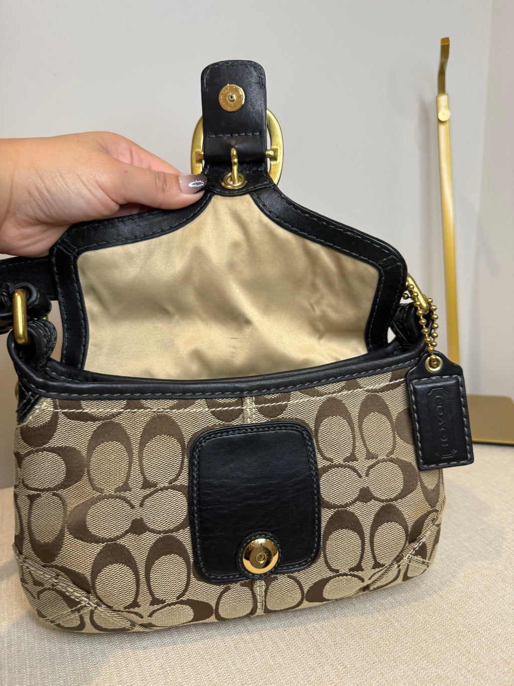 Pre-owned Coach Black Bleeker SoHo buckle shoulder bag 2007