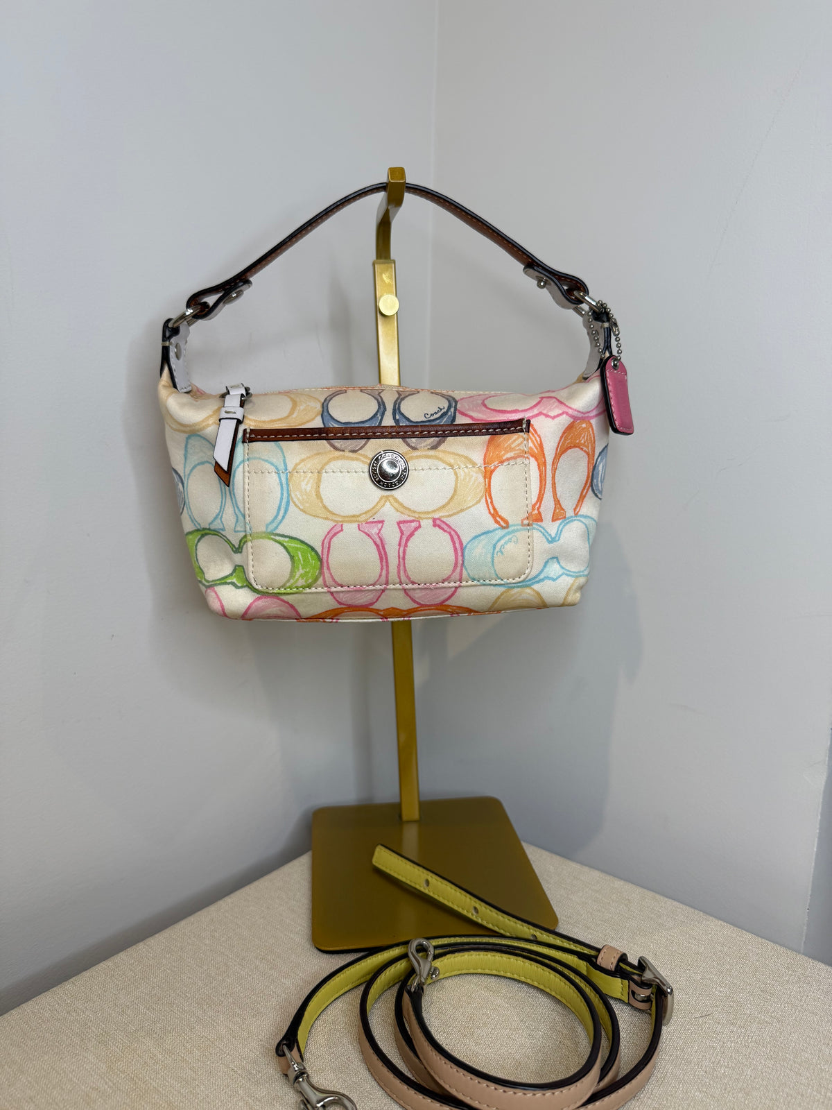 Pre-owned Coach Hamptons Weekend multicolor mini bag
