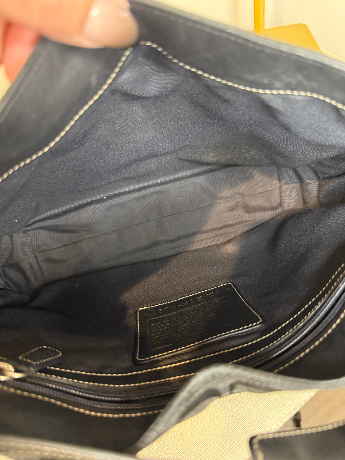 Pre-owned Coach Black Hampton Clip Hobo Shoulder bag 1990s vintage