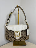 Pre-owned Coach Bleeker SoHo White buckle shoulder bag 2007