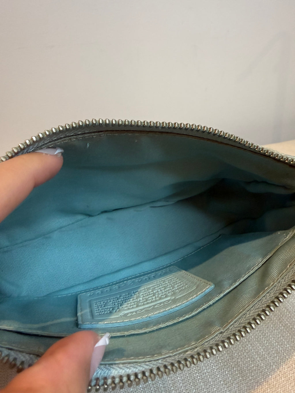 Pre-owned Coach Light Blue Demi Shoulder Bag 2004 Vintage