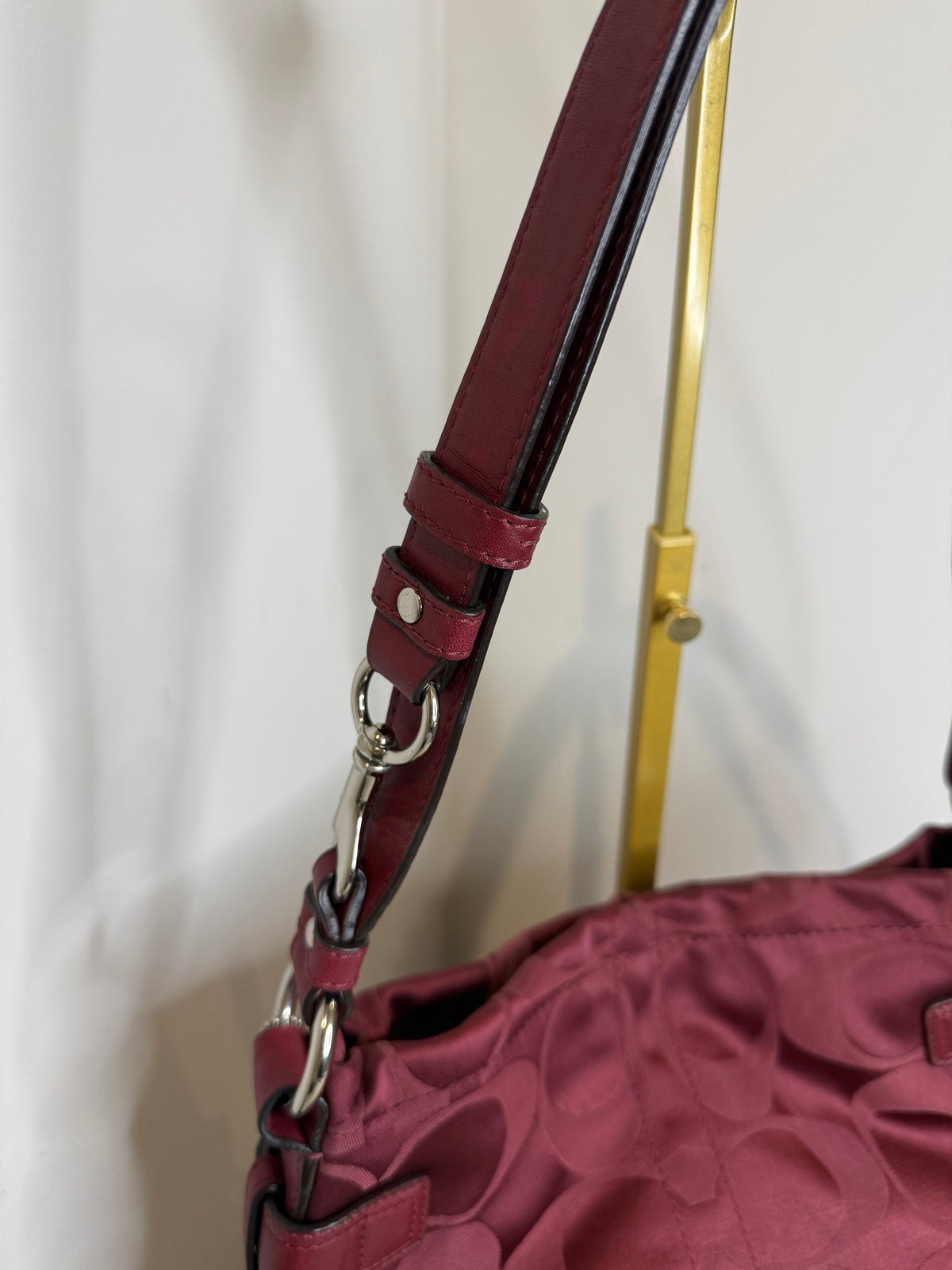 Pre-owned Coach Burgundy Chain Hobo shoulder bag 2011