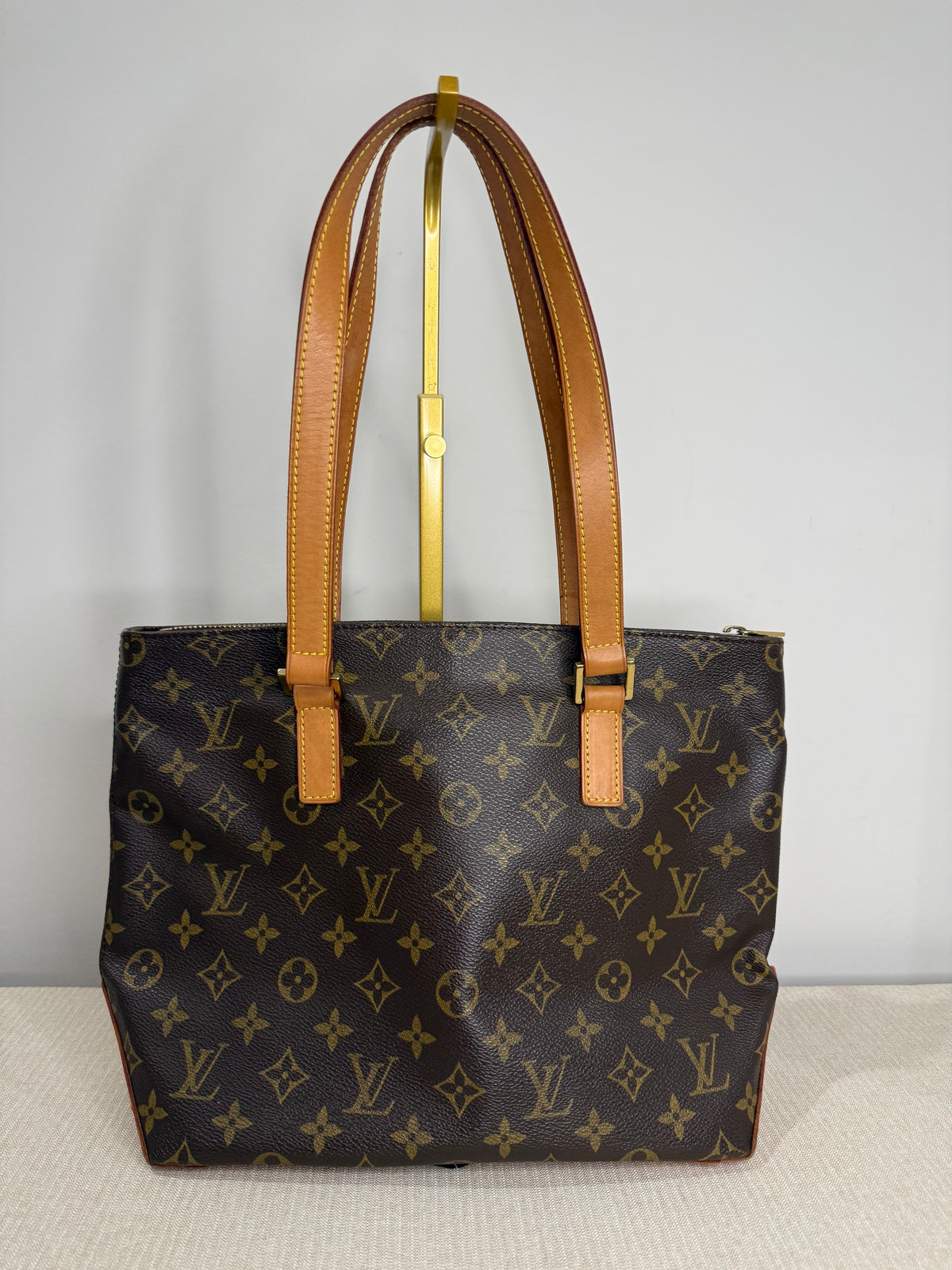 Pre-owned Louis Vuitton monogram Cabas piano shoulder bag 2001