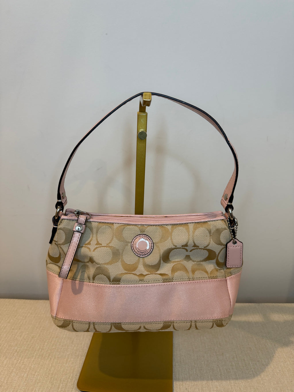 Pre-owned Coach Canvas Pink Mini shoulder bag