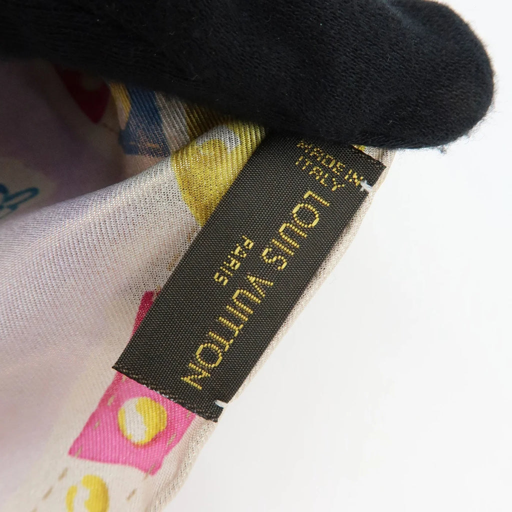 Pre-owned Louis Vuitton Silk Paris Design Large Scarf