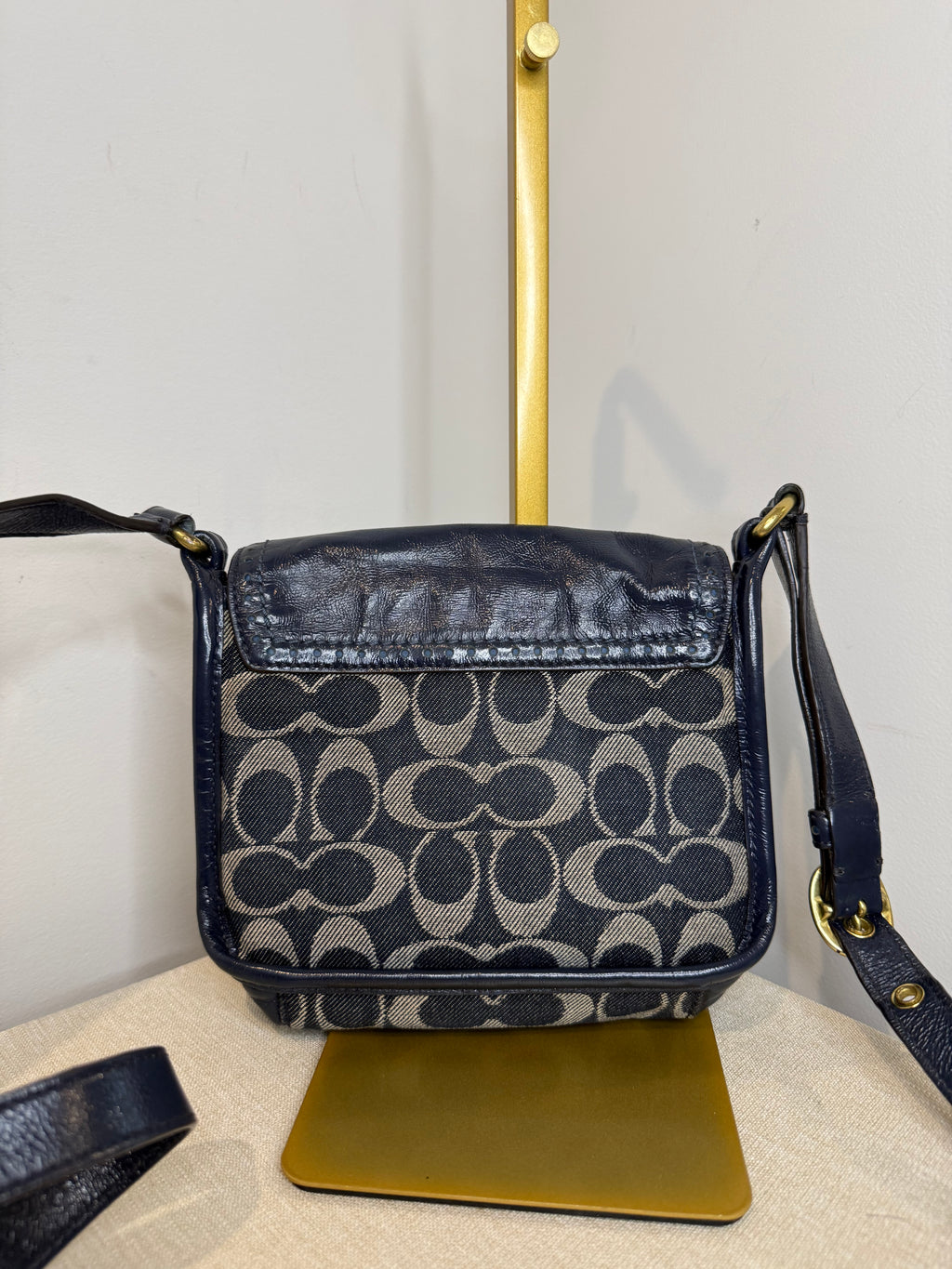 Pre-owned Coach Denim Bleeker Crossbody Bag 2008