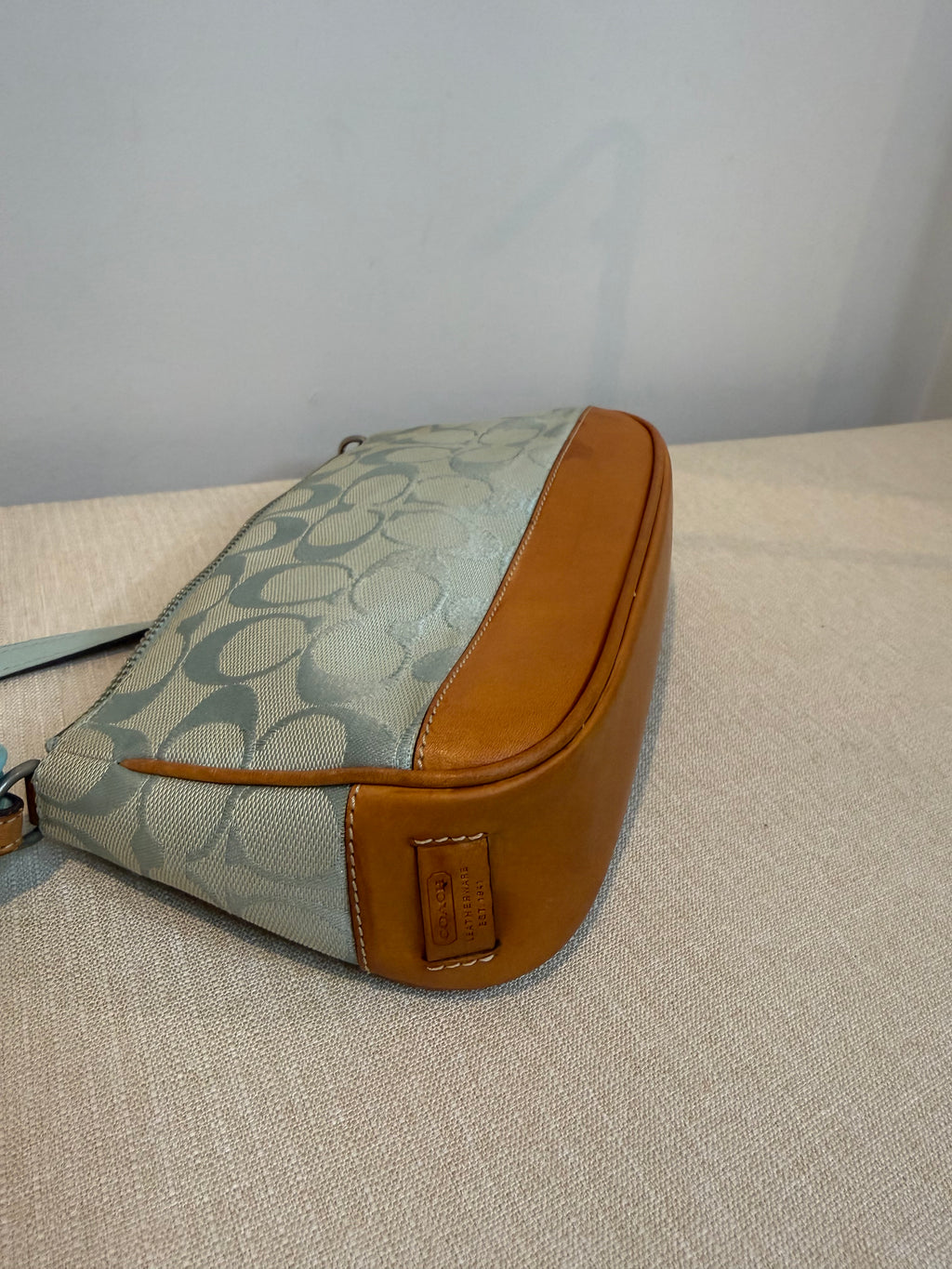 Pre-owned Coach Light Blue Demi Shoulder Bag 2004 Vintage
