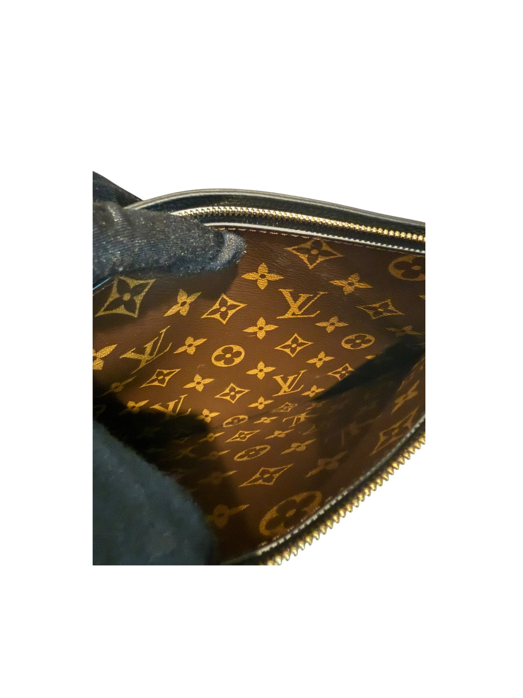 Pre-owned Louis Vuitton Inside out pouch MM Black and white