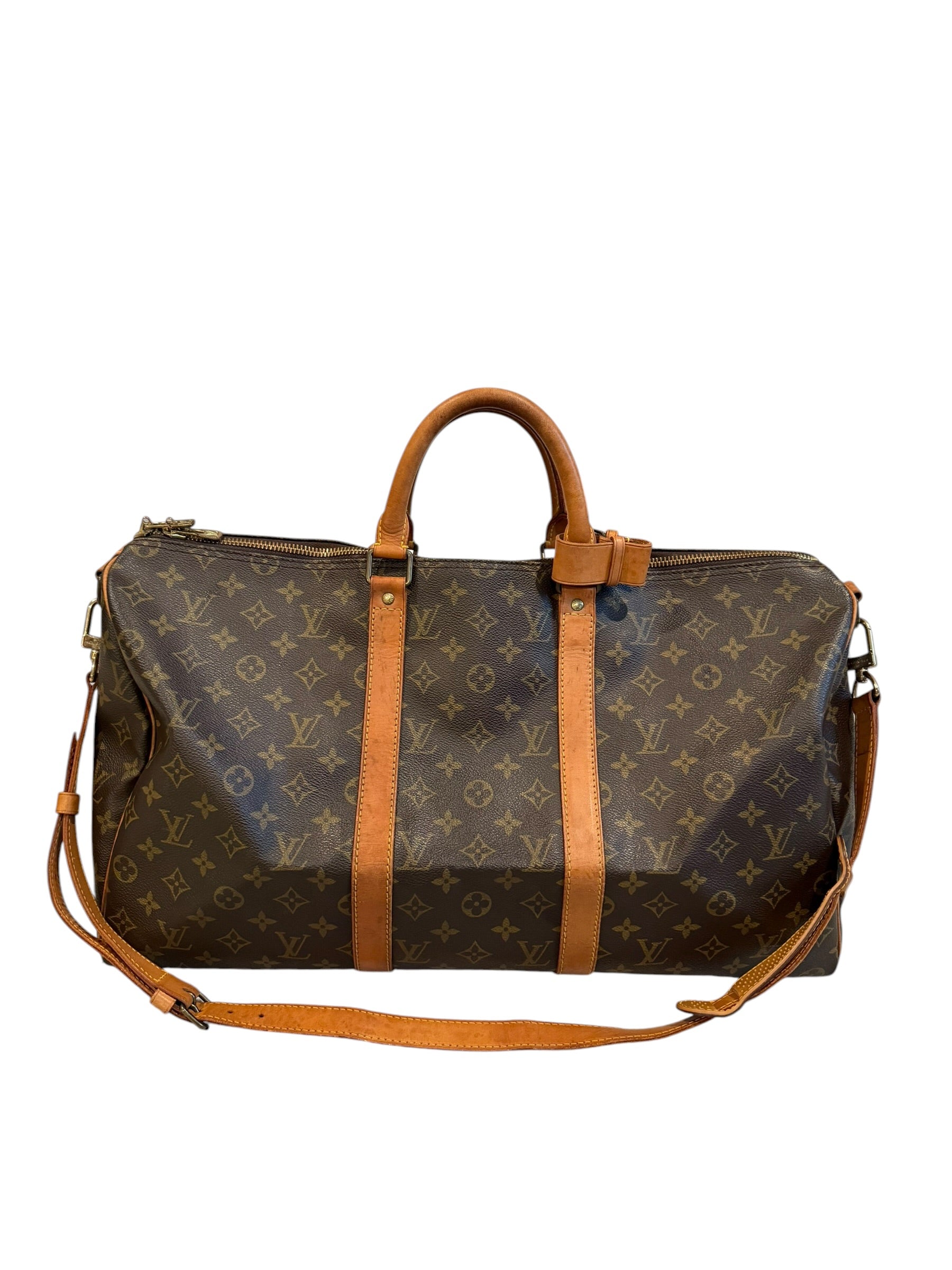 Pre-owned Louis Vuitton Monogram Keepall Bandouliere 50 1990