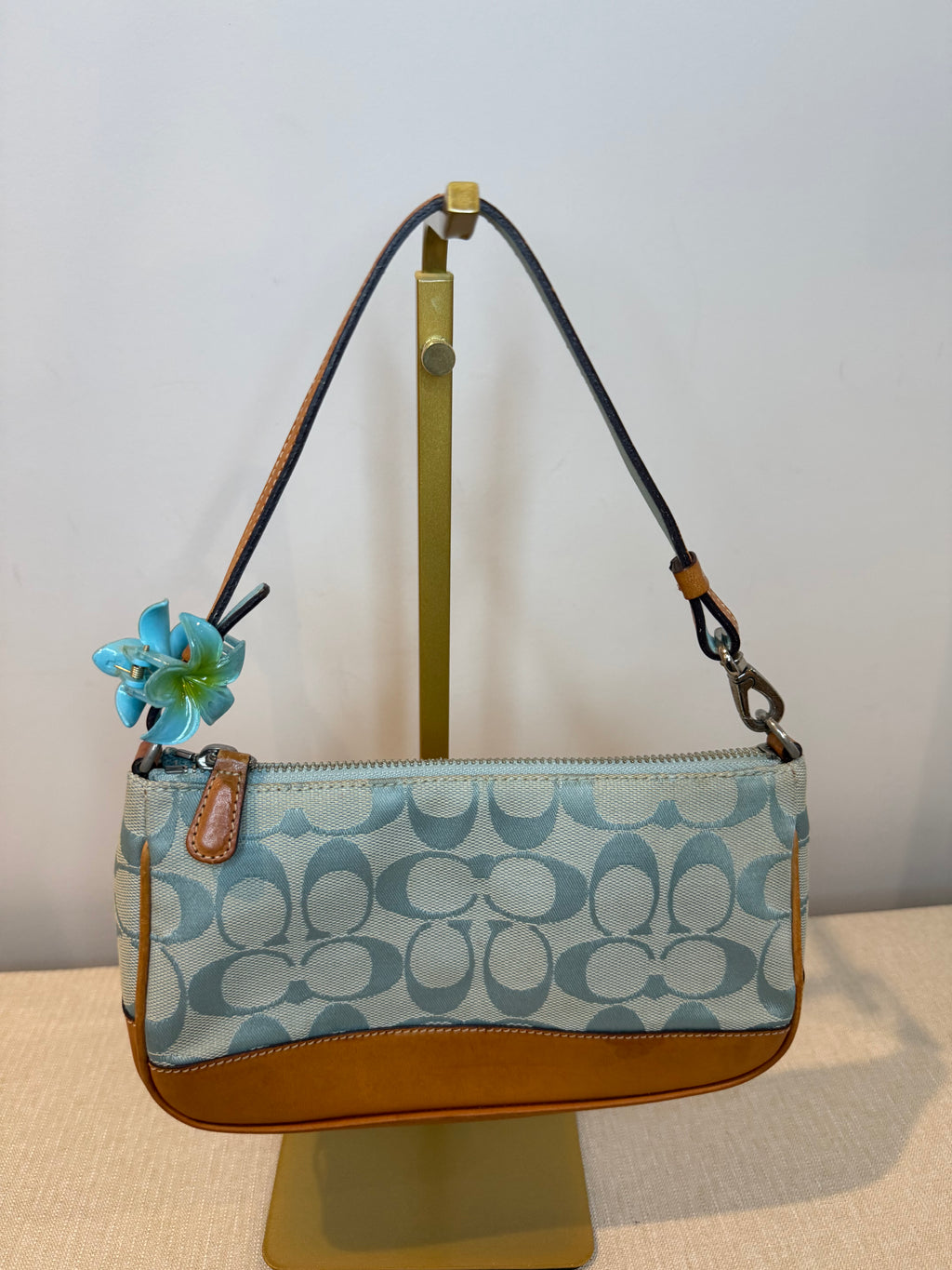 Pre-owned Coach Light Blue Demi Shoulder Bag 2004 Vintage
