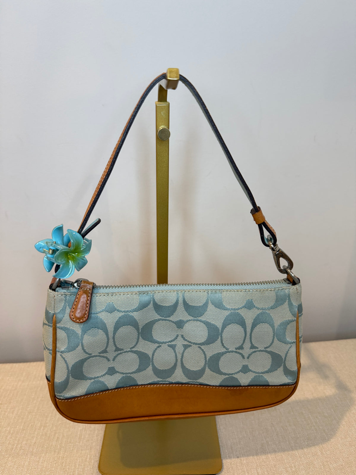 Pre-owned Coach Light Blue Demi Shoulder Bag 2004 Vintage