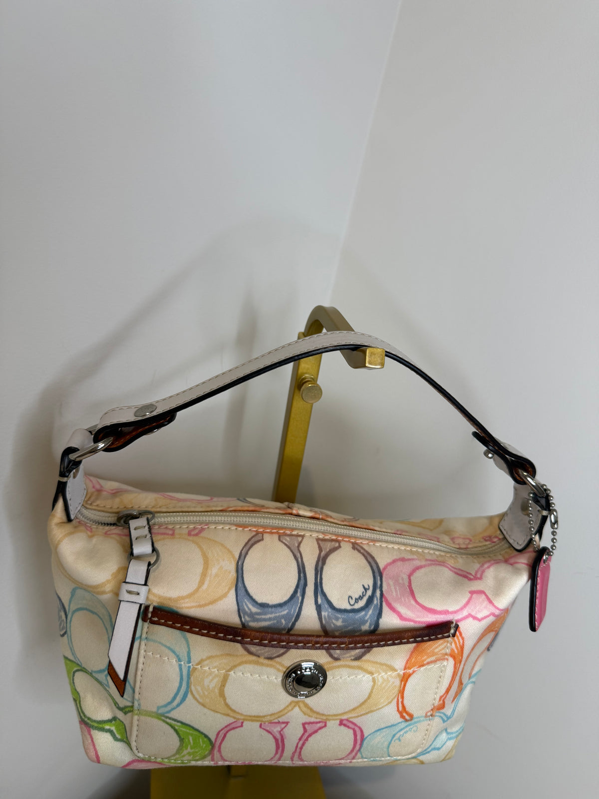 Pre-owned Coach Hamptons Weekend multicolor mini bag