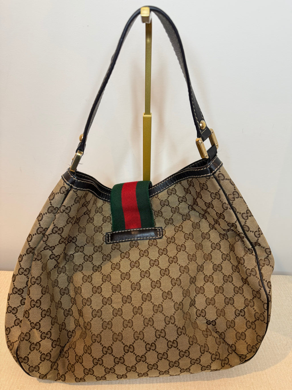 Pre-owned Gucci Brown GG canvas New Ladies Hobo Bag