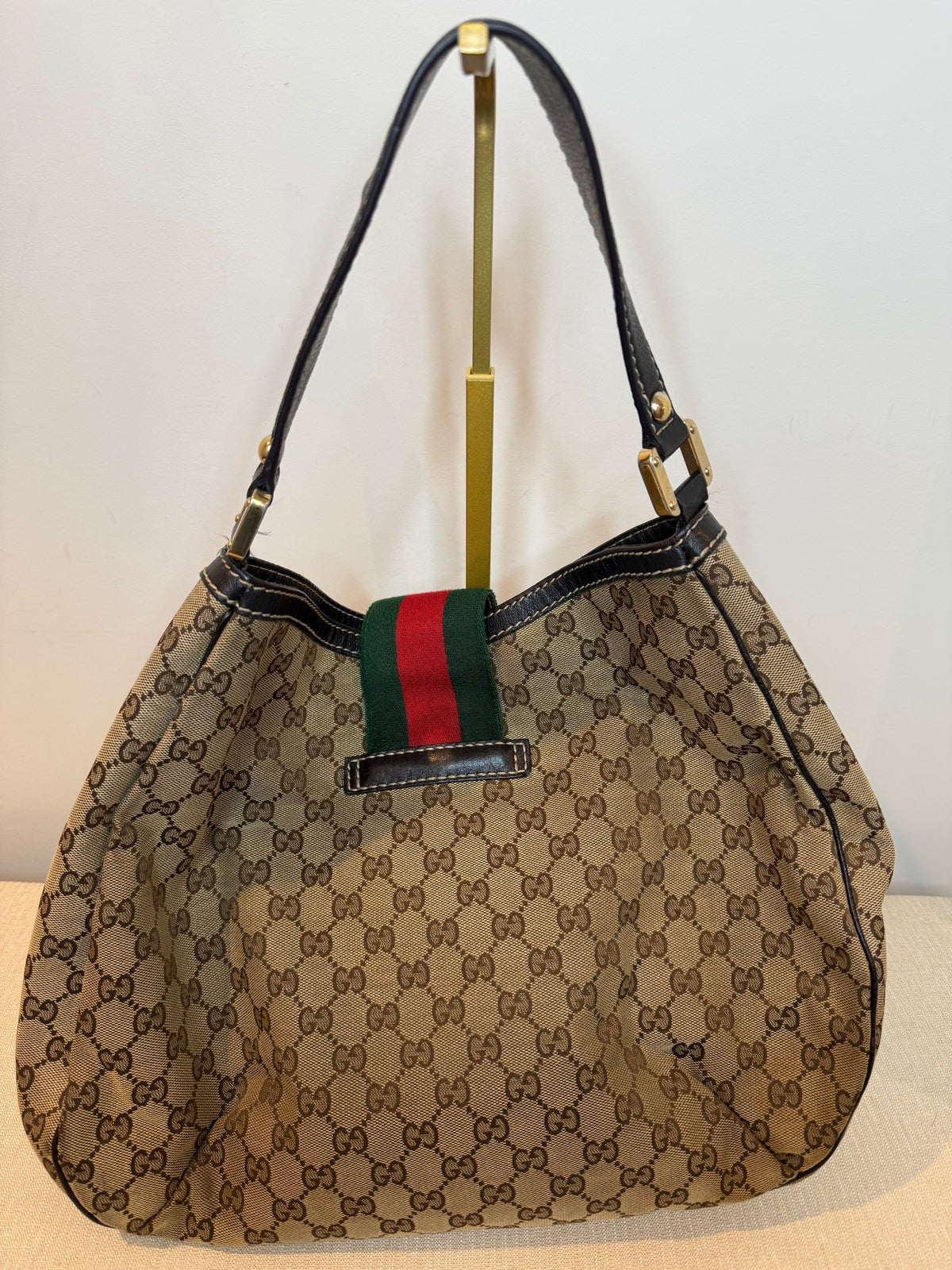 Pre-owned Gucci Brown GG canvas New Ladies Hobo Bag
