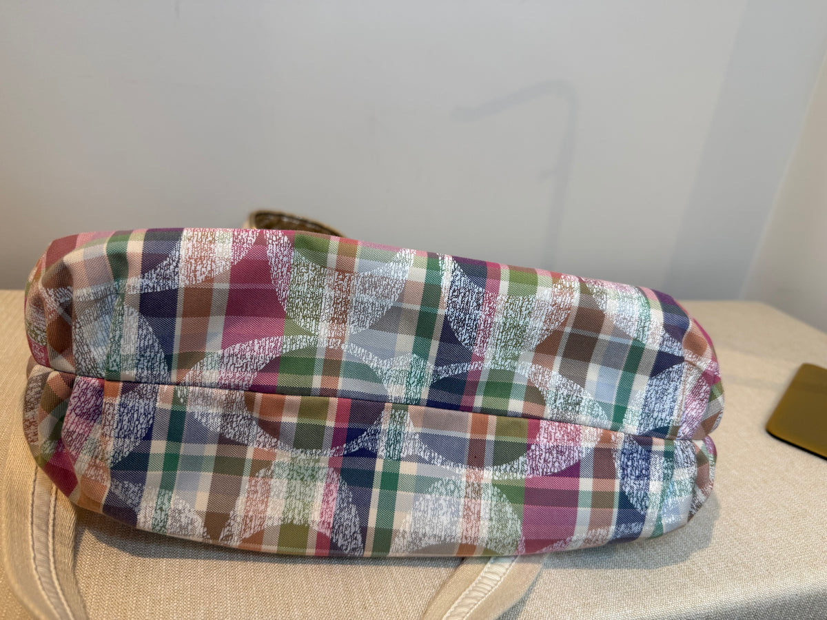 Pre-owned Coach canvas Poppy Daisy Madras 2 Way Bag 2011