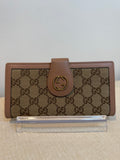 Pre-owned Gucci Pink Canvas Long Continental wallet