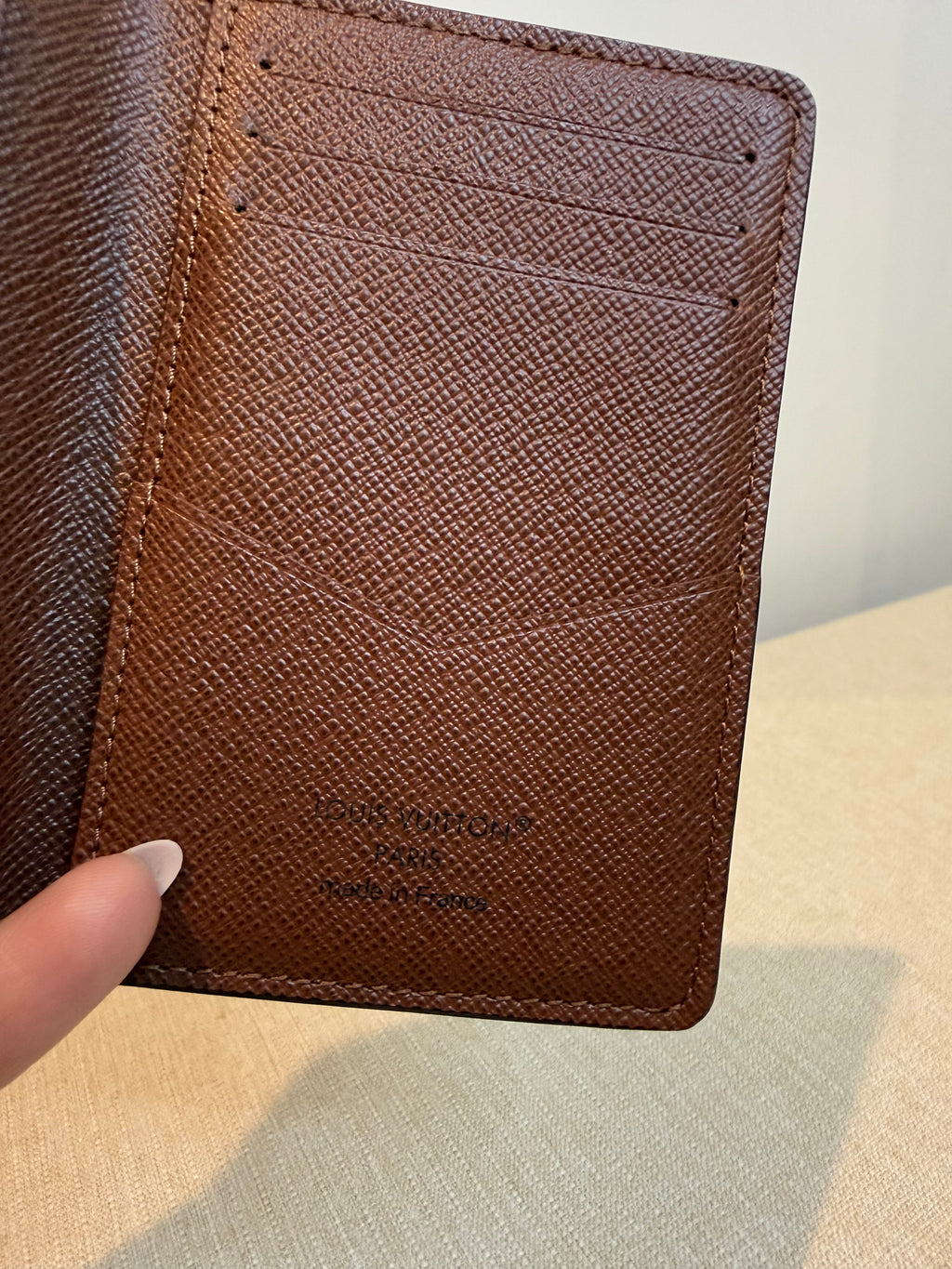 Pre-Owned Louis Vuitton Canvas Card Organizer Wallet