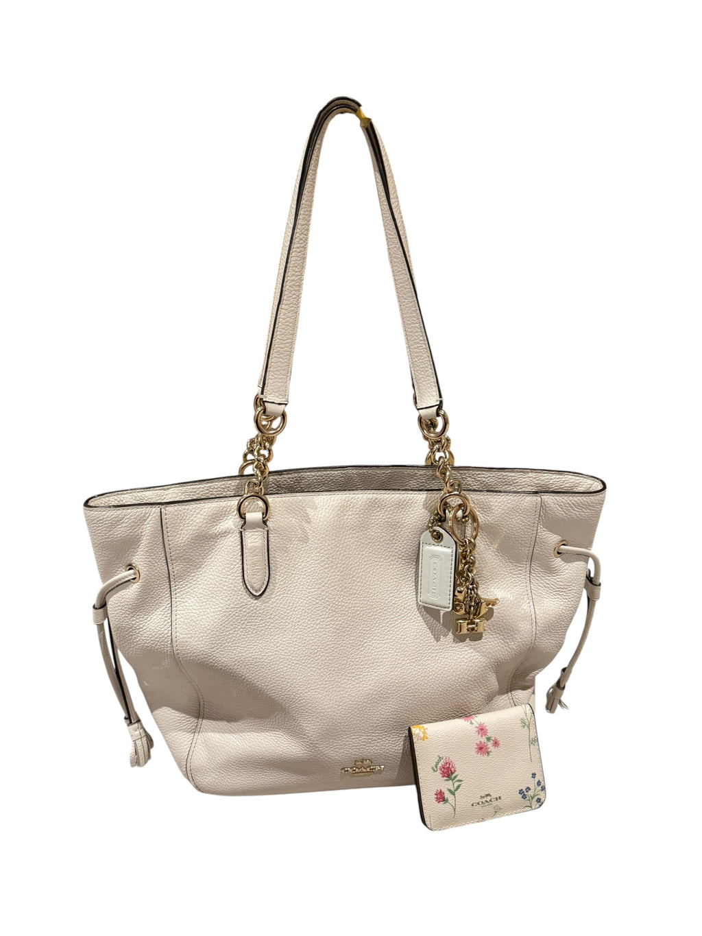 Pre-owned Coach leather White Ellie tote bag with wallet 2019