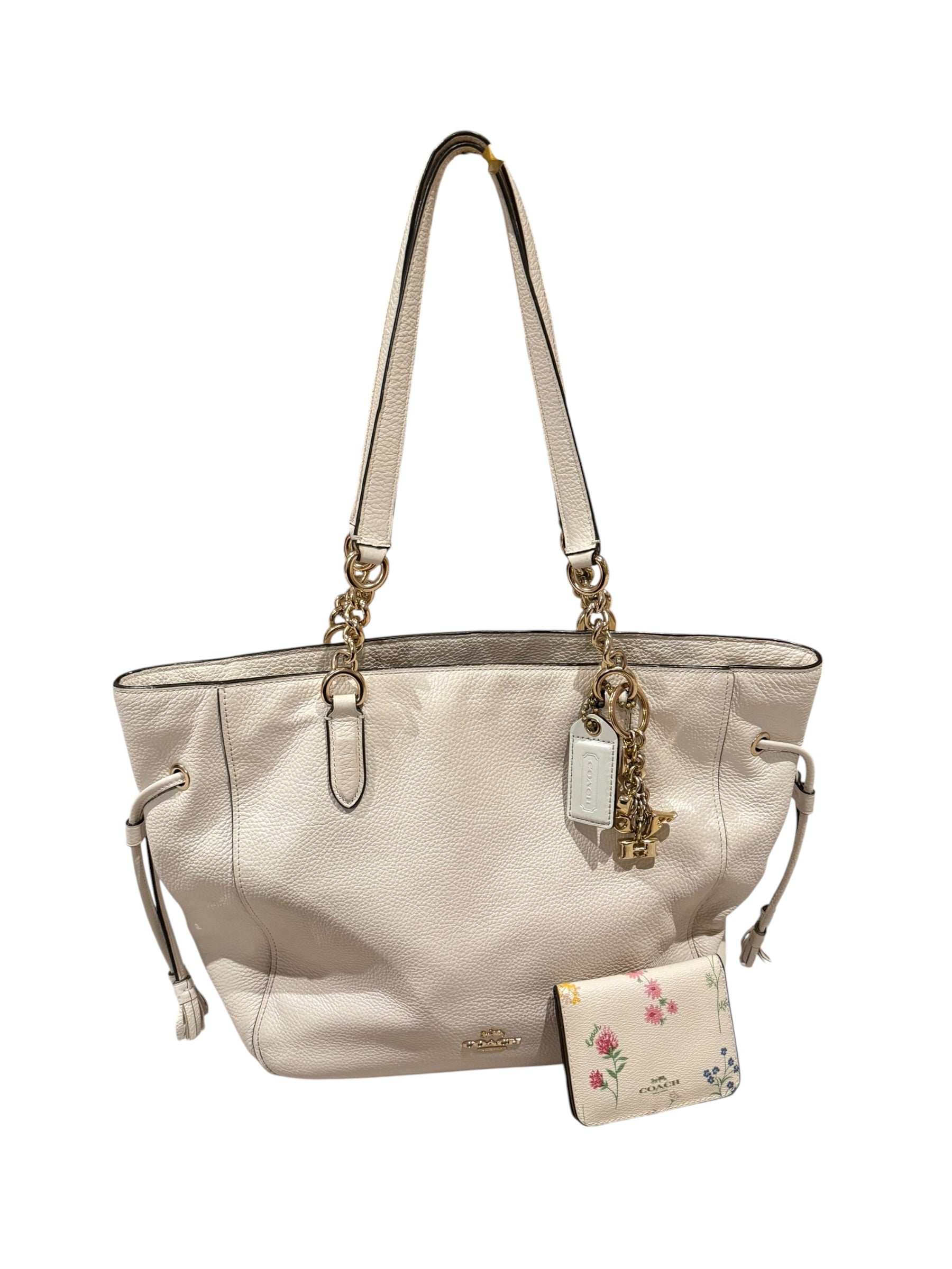 Pre-owned Coach leather White Ellie tote bag with wallet 2019