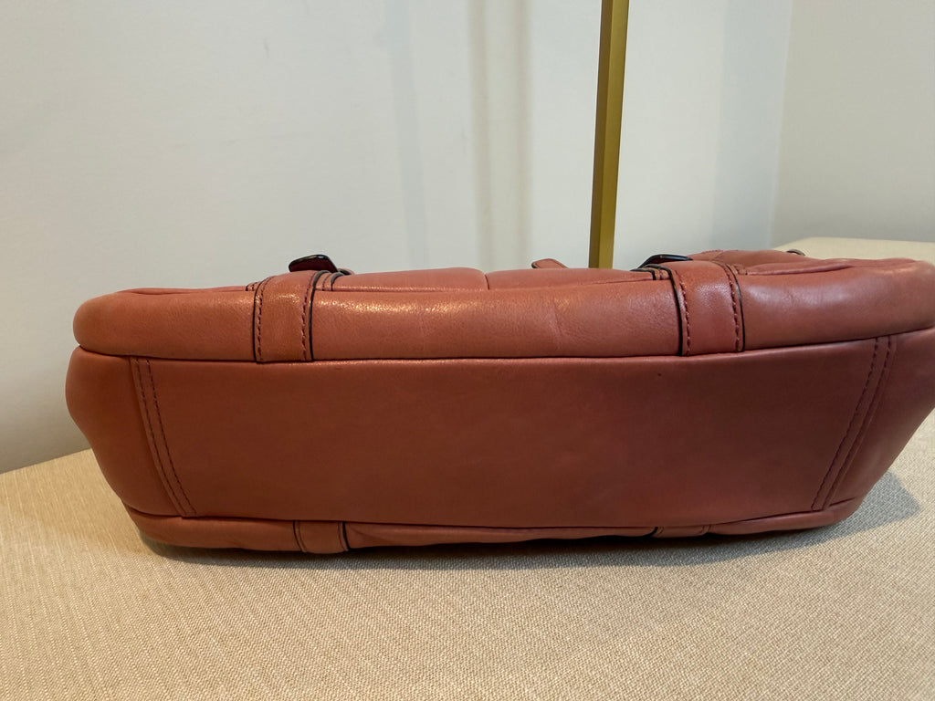 Pre-owned Coach Leather Bonnie Satchel Salmon Pink 2008