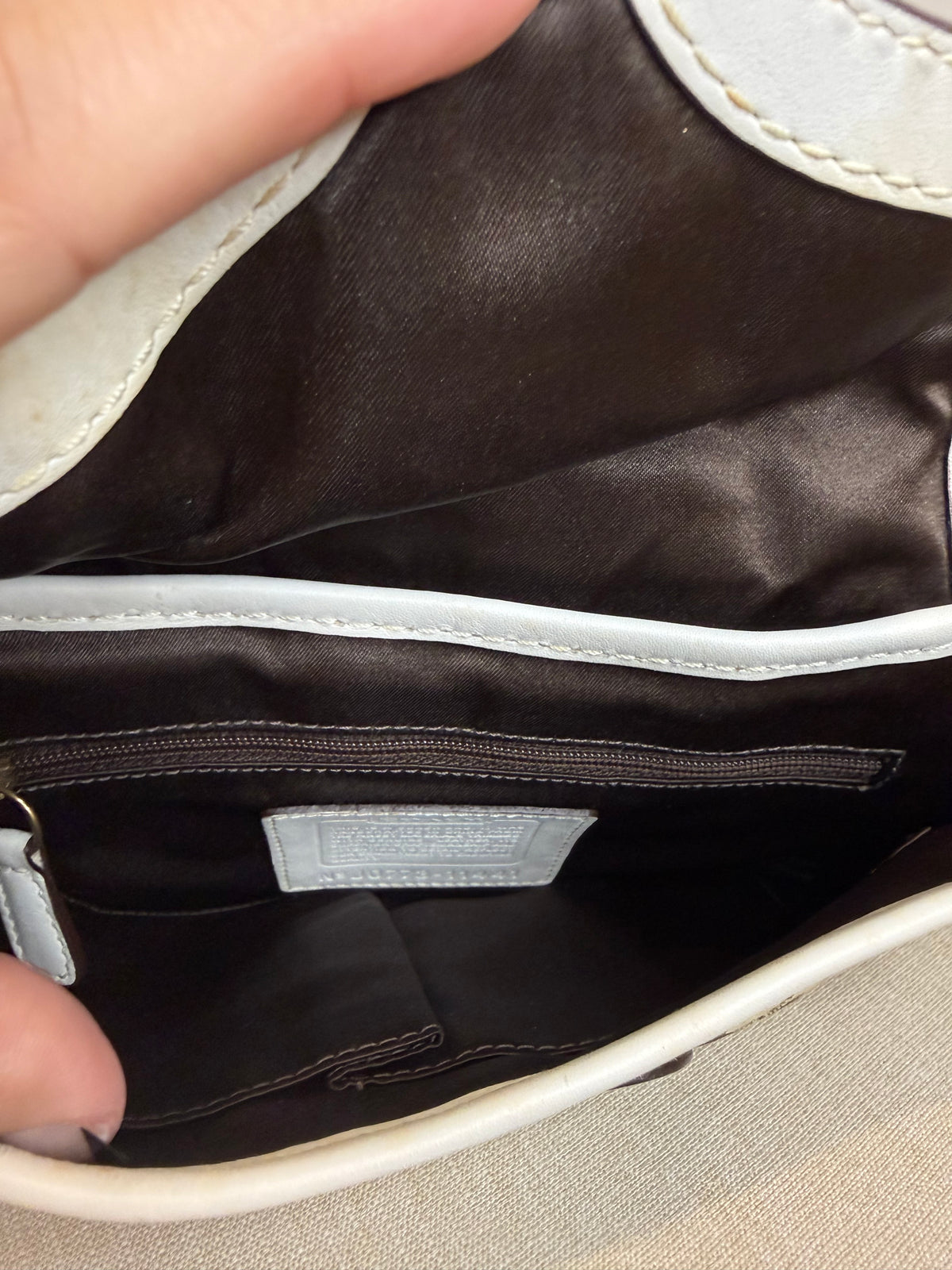 Pre-owned Coach Bleeker SoHo White buckle shoulder bag 2007