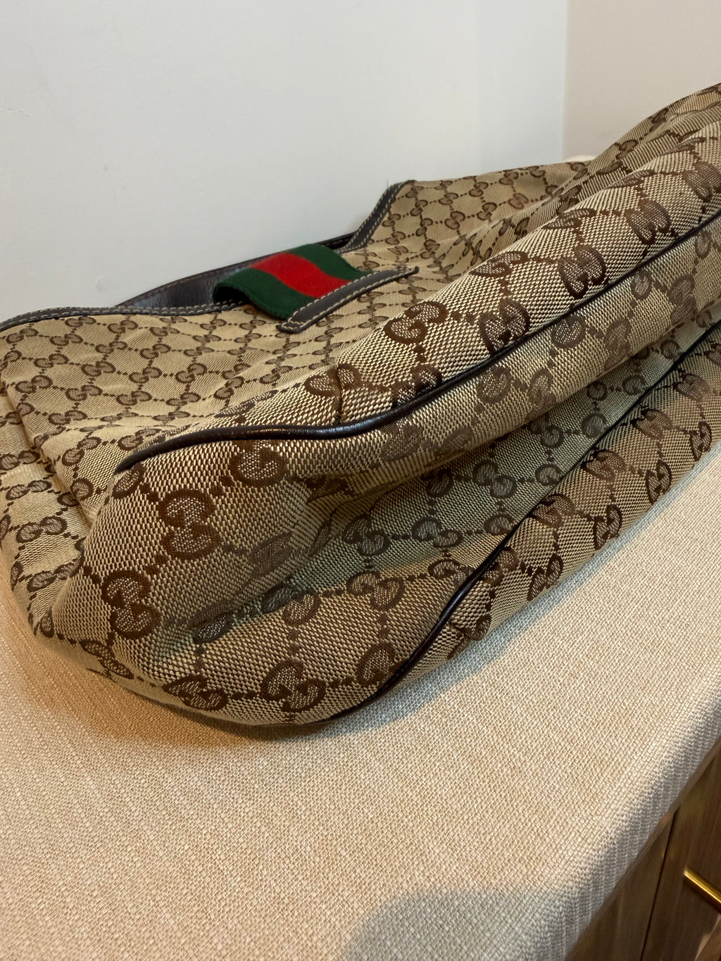 Pre-owned Gucci Brown GG canvas New Ladies Hobo Bag