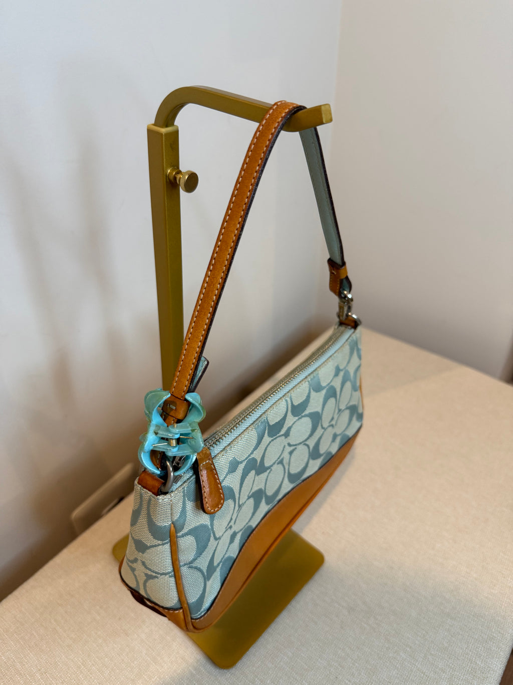 Pre-owned Coach Light Blue Demi Shoulder Bag 2004 Vintage