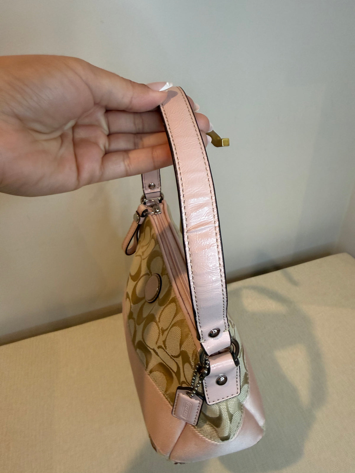 Pre-owned Coach Canvas Pink Mini shoulder bag