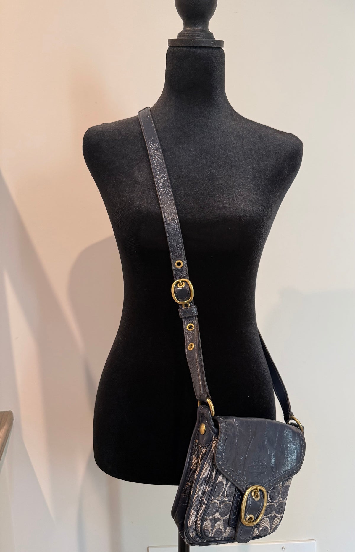 Pre-owned Coach Denim Bleeker Crossbody Bag 2008