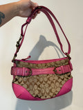 Pre-owned Coach Canvas Pink 2 Way Buckle Bag 2009
