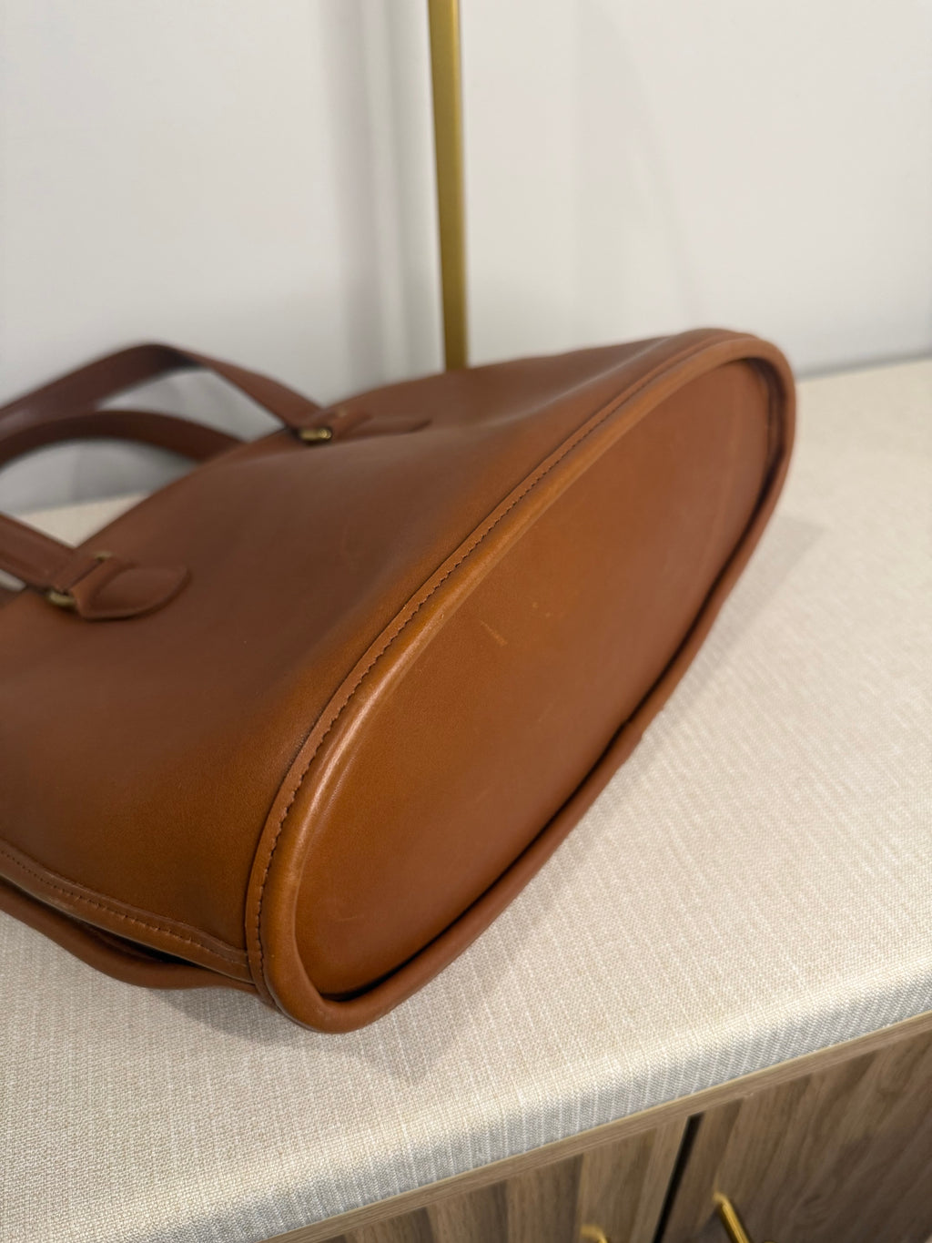 Pre-owned Coach leather vintage brown Pelham Dome shoulder bag 1990s
