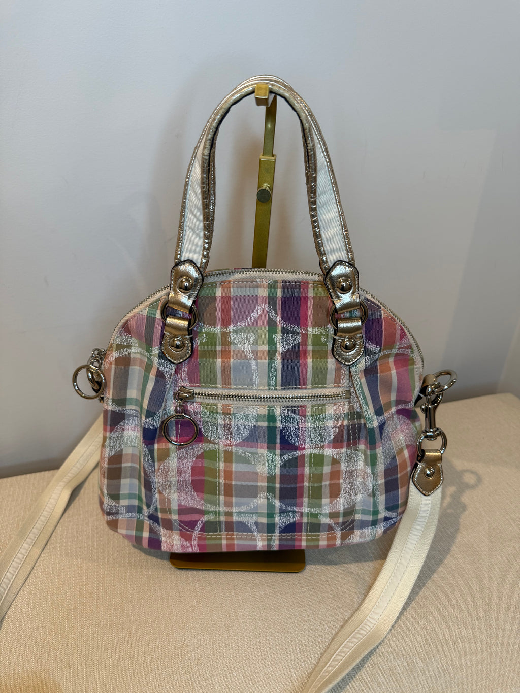 Pre-owned Coach canvas Poppy Daisy Madras 2 Way Bag 2011