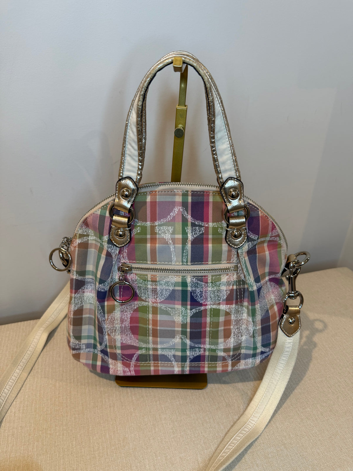Pre-owned Coach canvas Poppy Daisy Madras 2 Way Bag 2011
