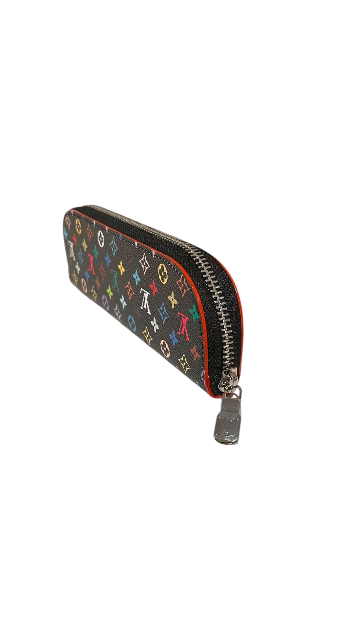 INSPIRED Black Multicolor Pencil case with silver hardware