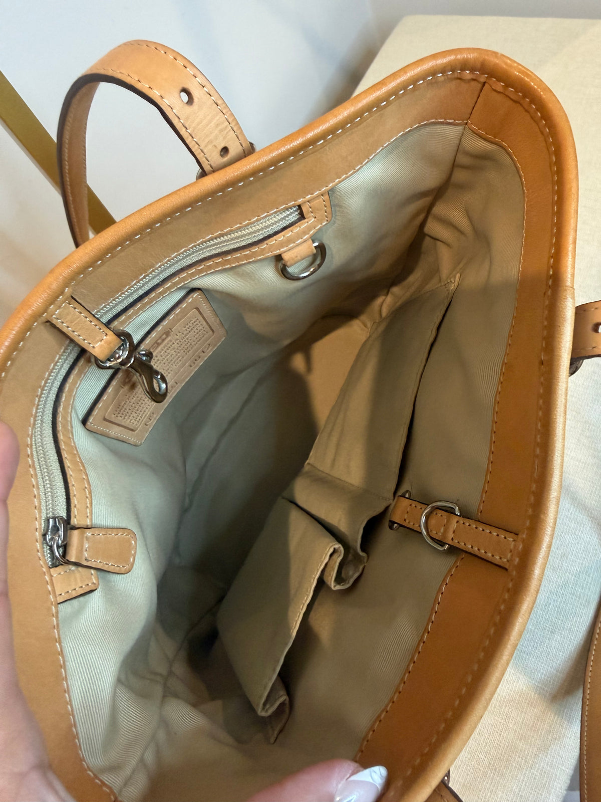 Pre-owned Coach Canvas Pink and Grey Bucket Shoulder Bag 1990s