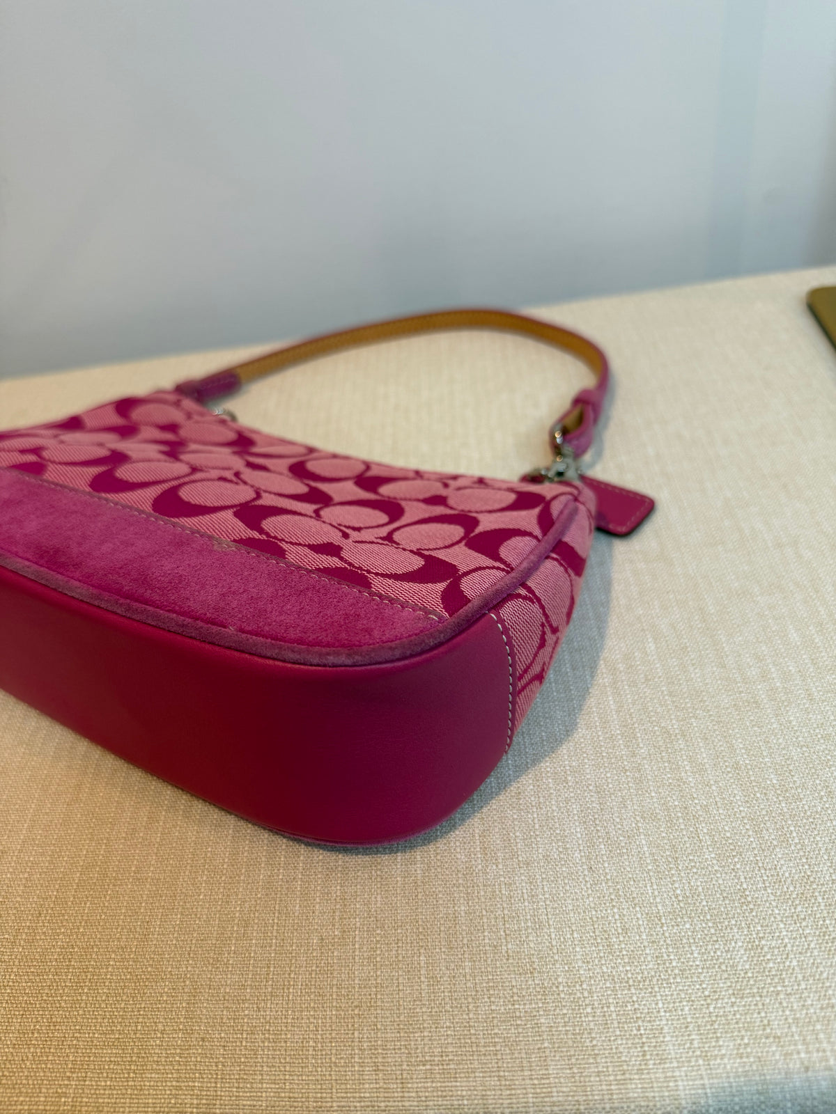 Pre-owned Coach Barbie Pink Demi Shoulder Bag 2004 Vintage