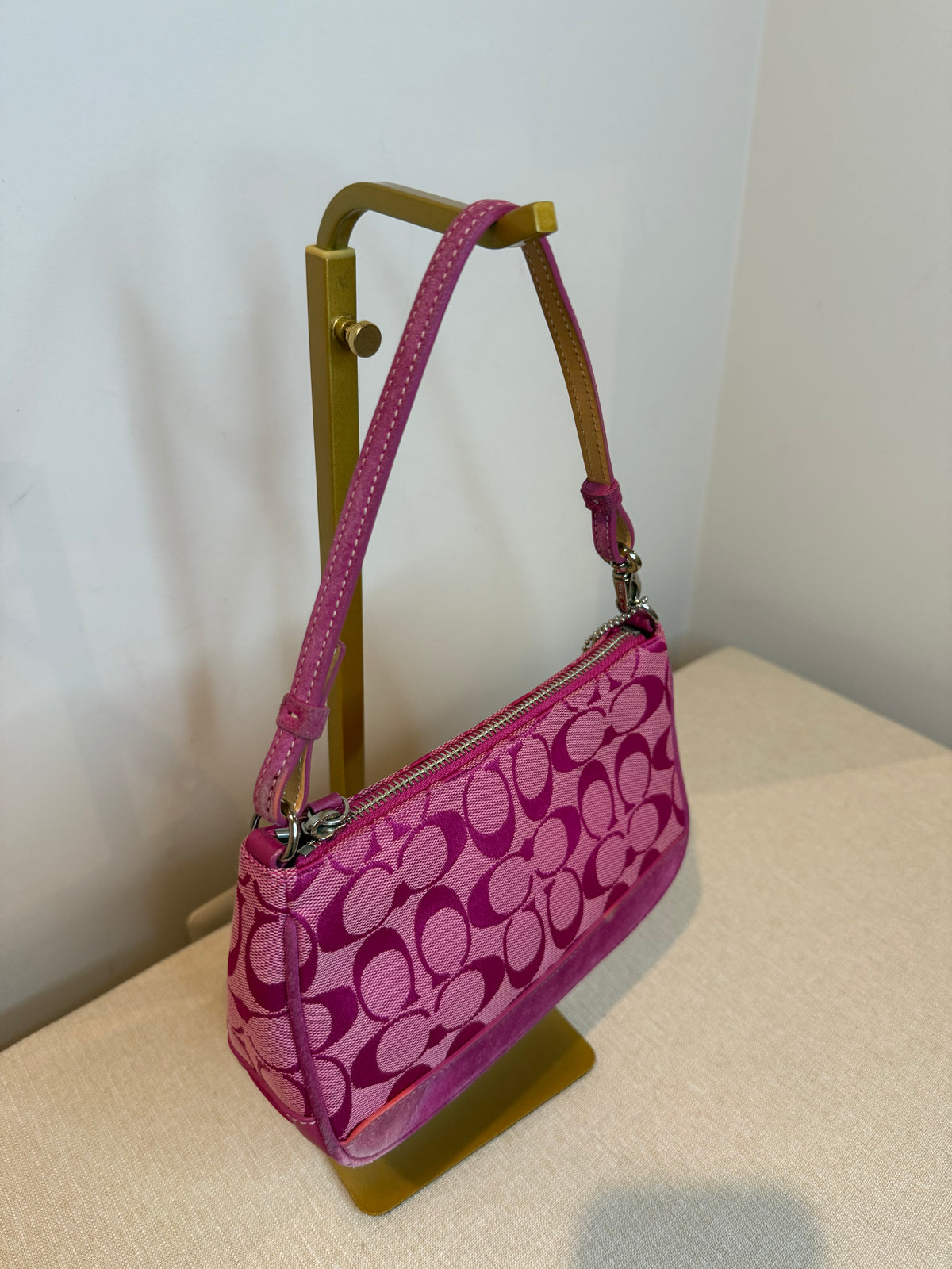 Pre-owned Coach Barbie Pink Demi Shoulder Bag 2004 Vintage