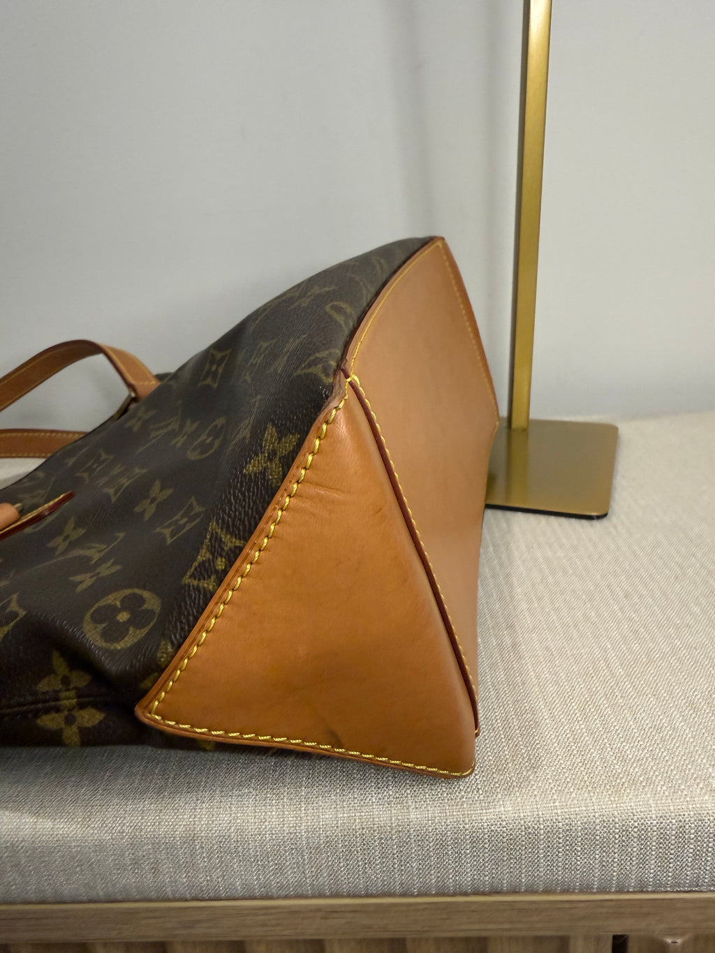 Pre-owned Louis Vuitton monogram Cabas piano shoulder bag 2001