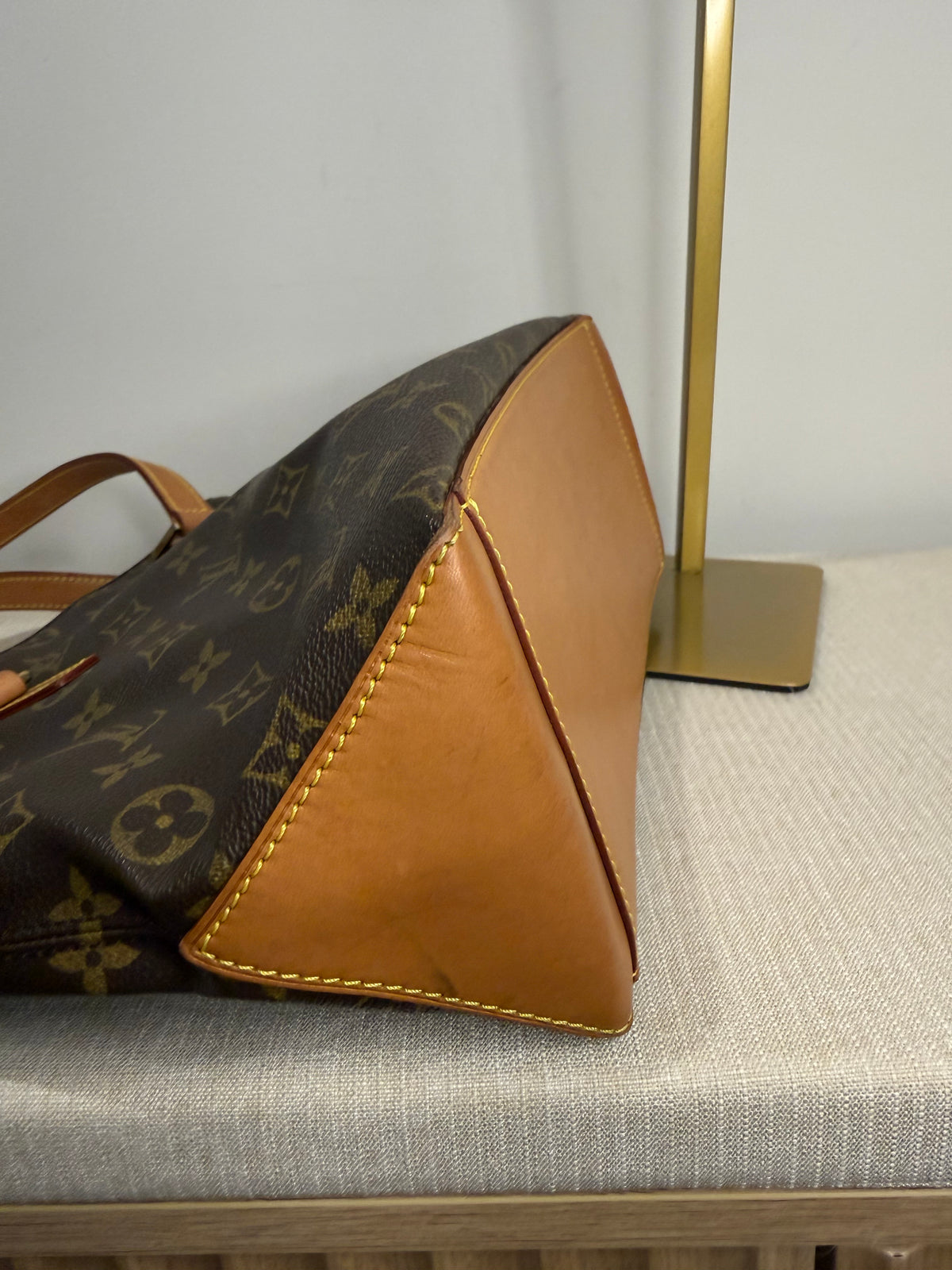 Pre-owned Louis Vuitton monogram Cabas piano shoulder bag 2001