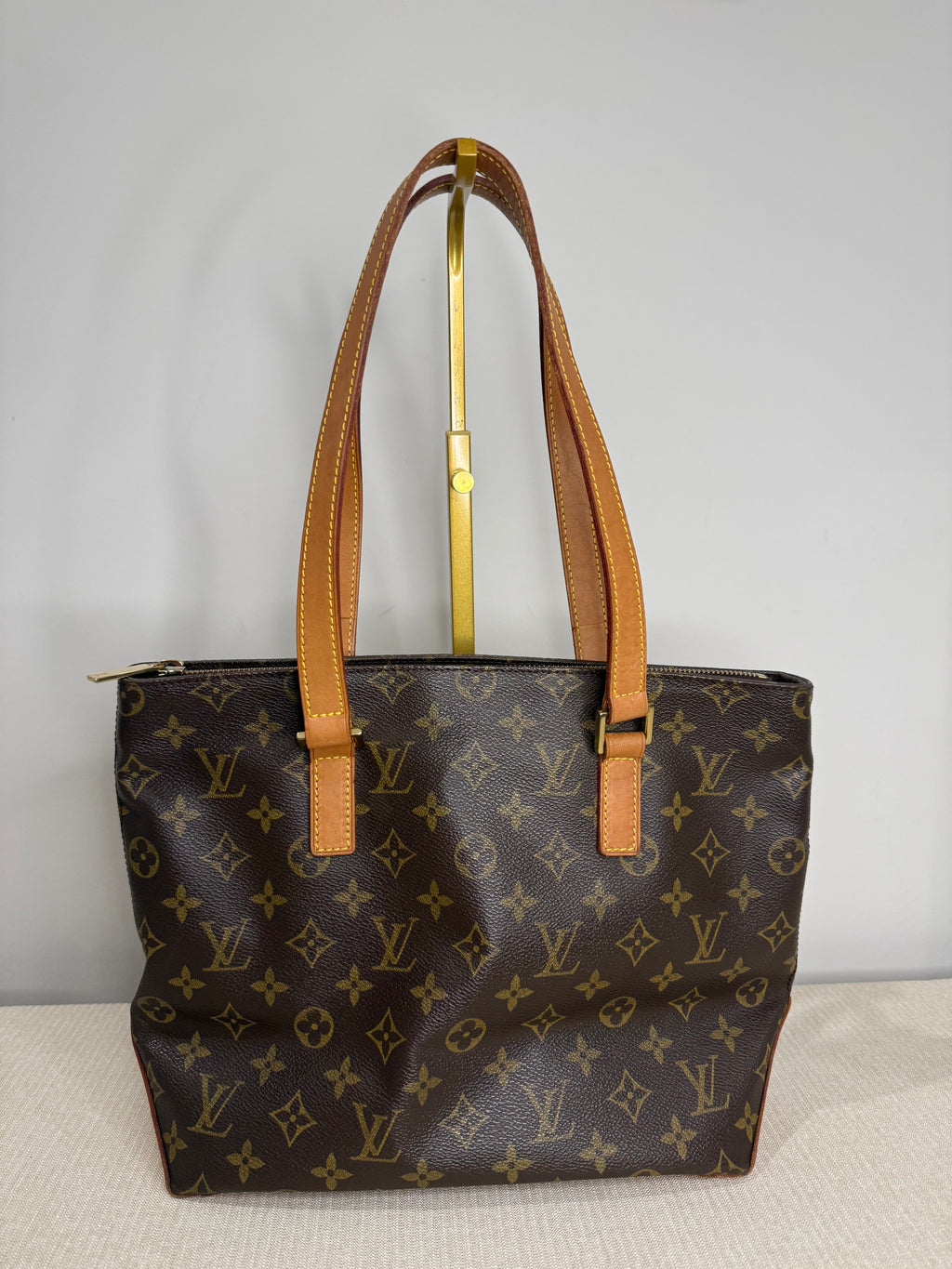 Pre-owned Louis Vuitton monogram Cabas piano shoulder bag 2001