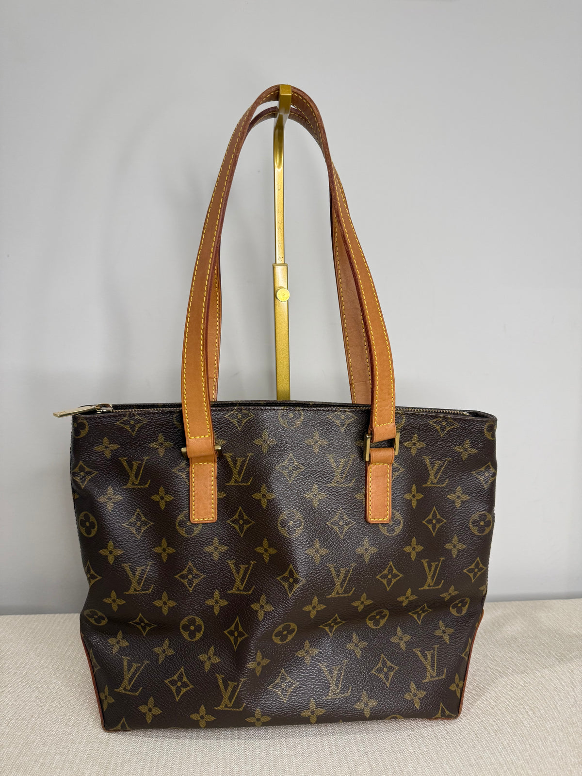Pre-owned Louis Vuitton monogram Cabas piano shoulder bag 2001