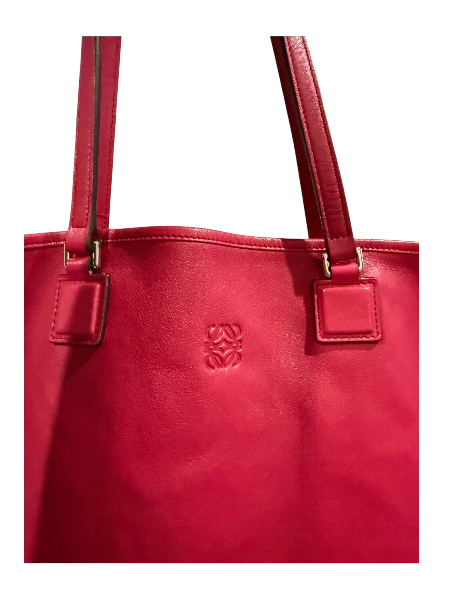 Pre-owned Loewe leather Pink Large tote bag