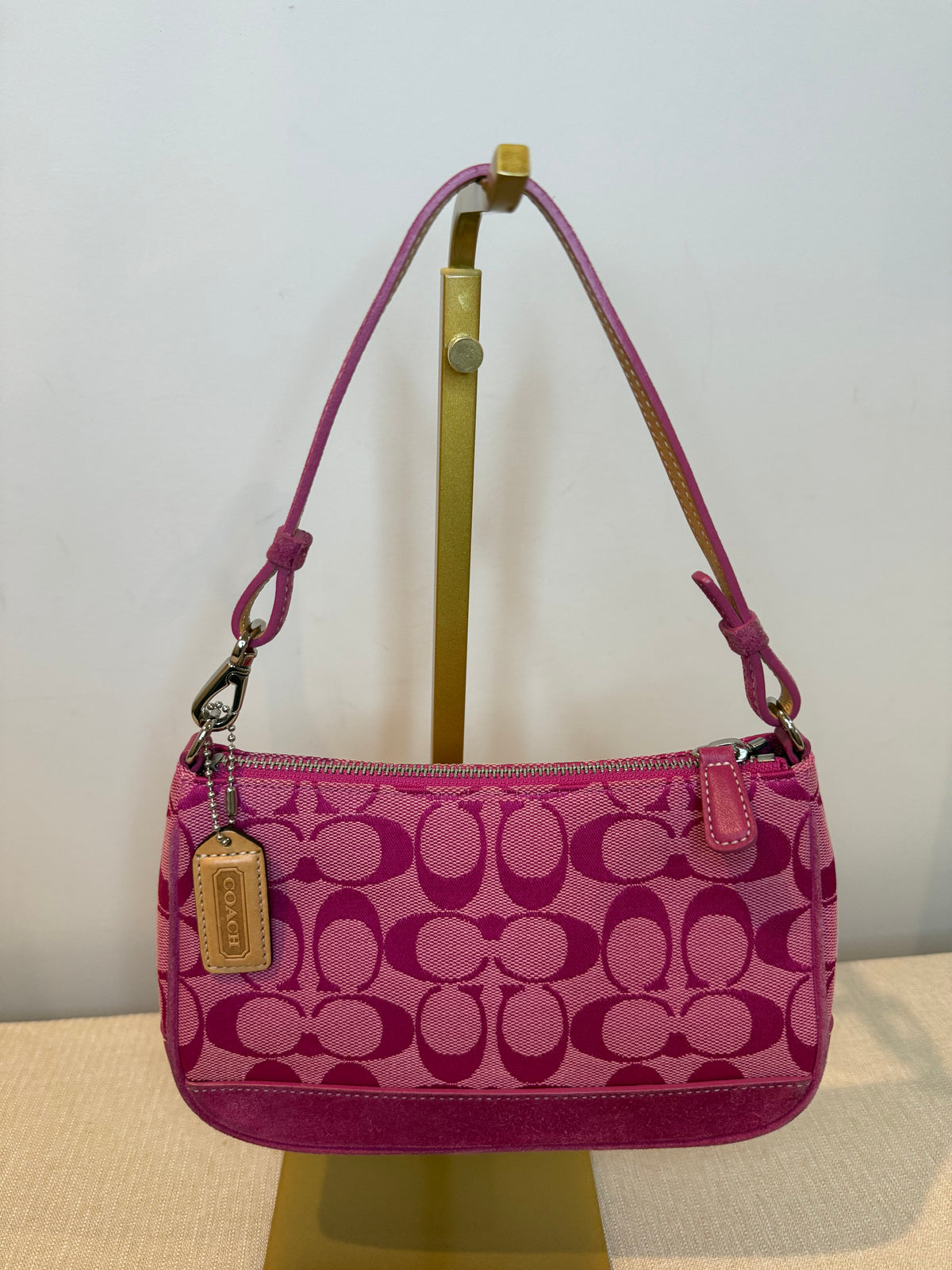 Pre-owned Coach Barbie Pink Demi Shoulder Bag 2004 Vintage