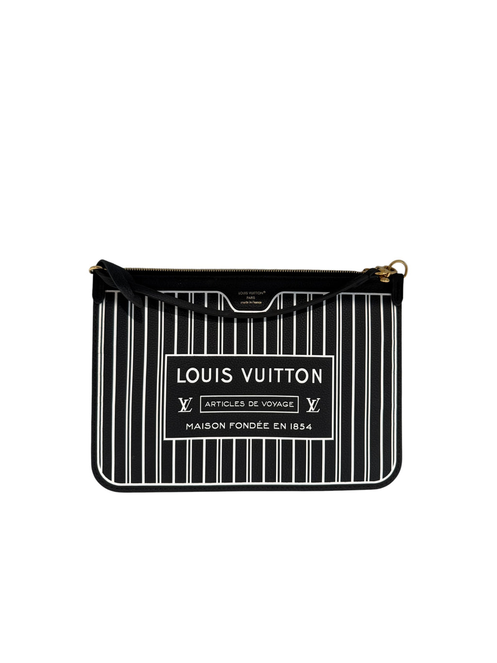 Pre-owned Louis Vuitton Inside out pouch MM Black and white