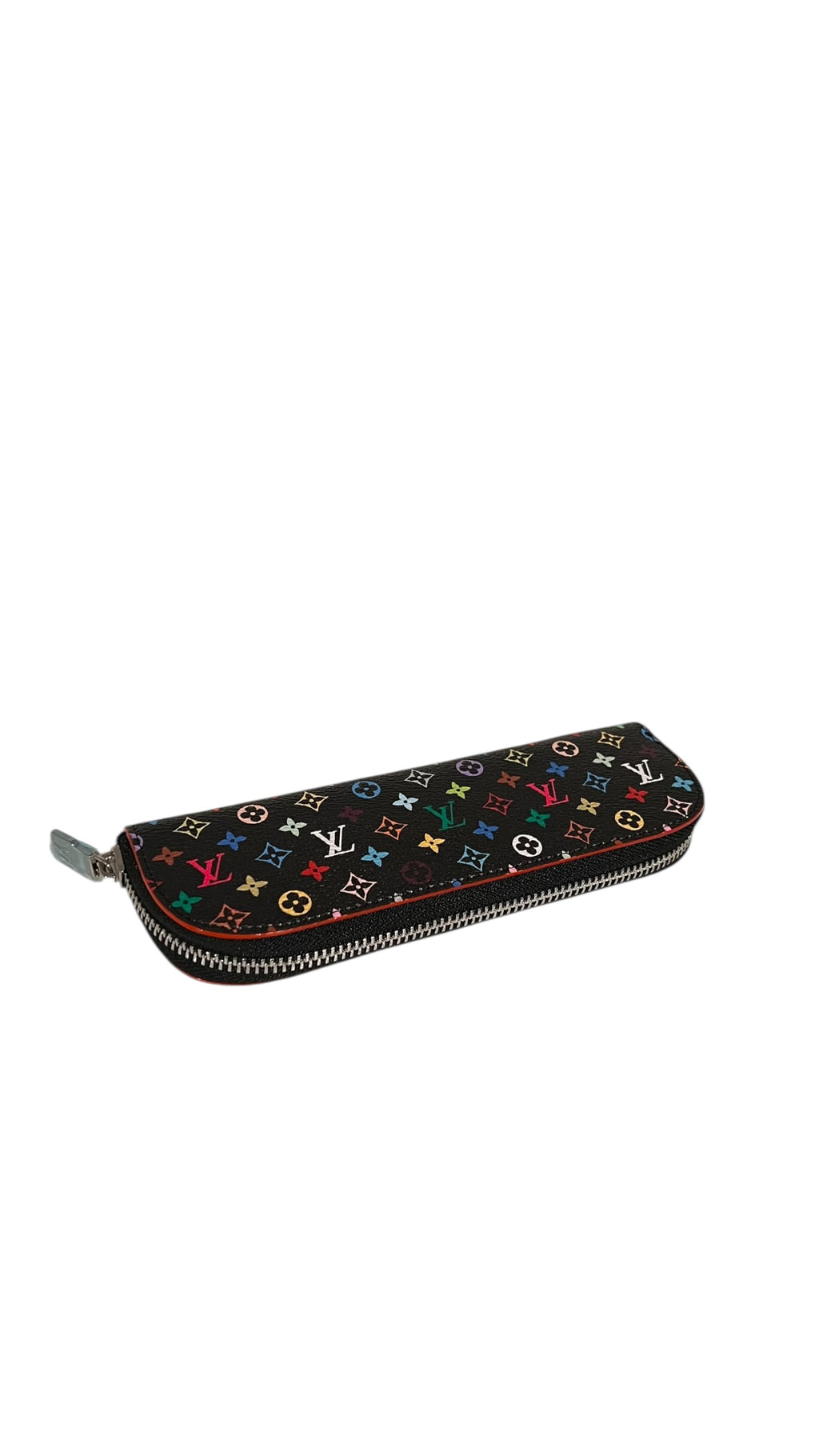 INSPIRED Black Multicolor Pencil case with silver hardware