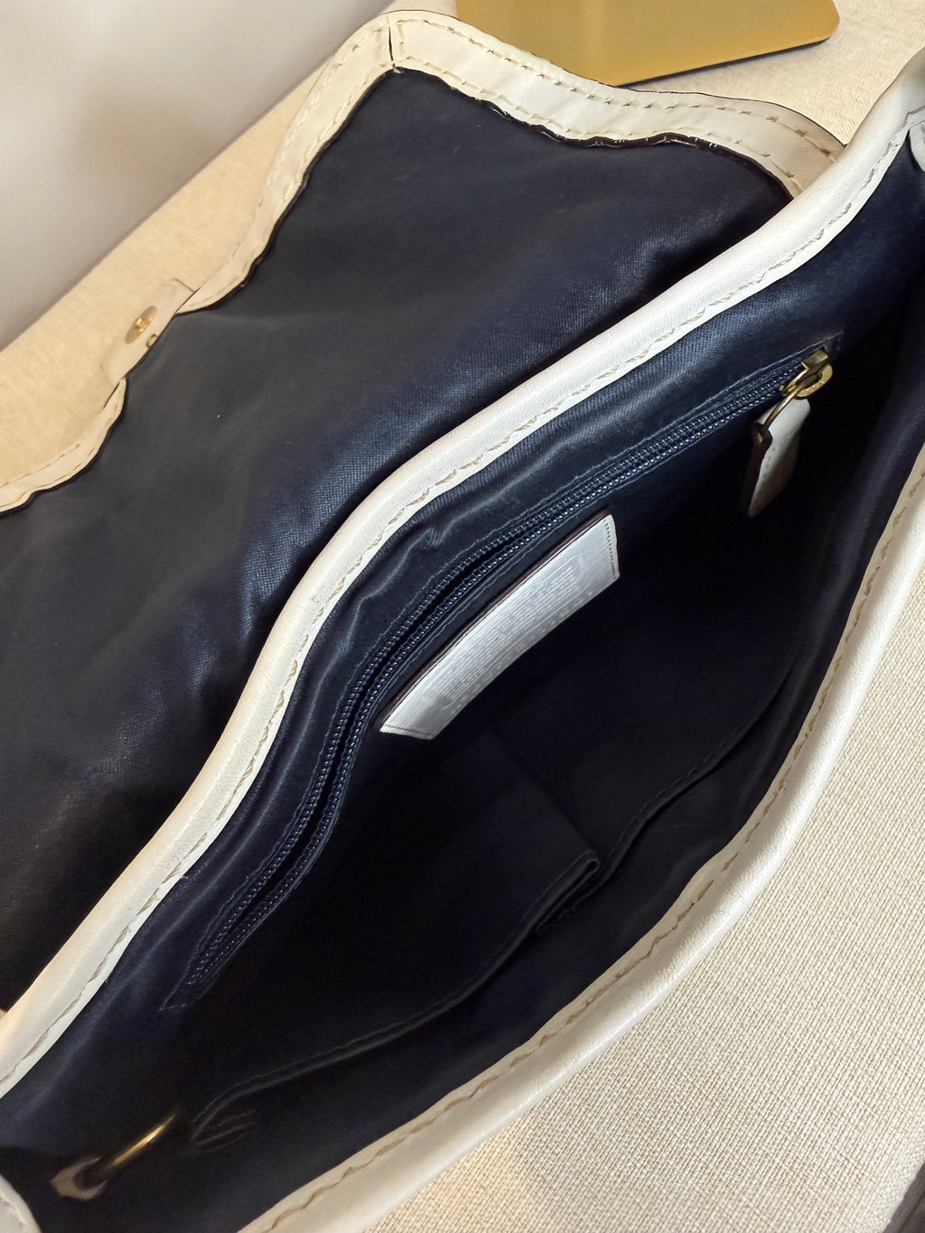Pre-owned Coach blue and white Bleeker denim soho shoulder bag 2007