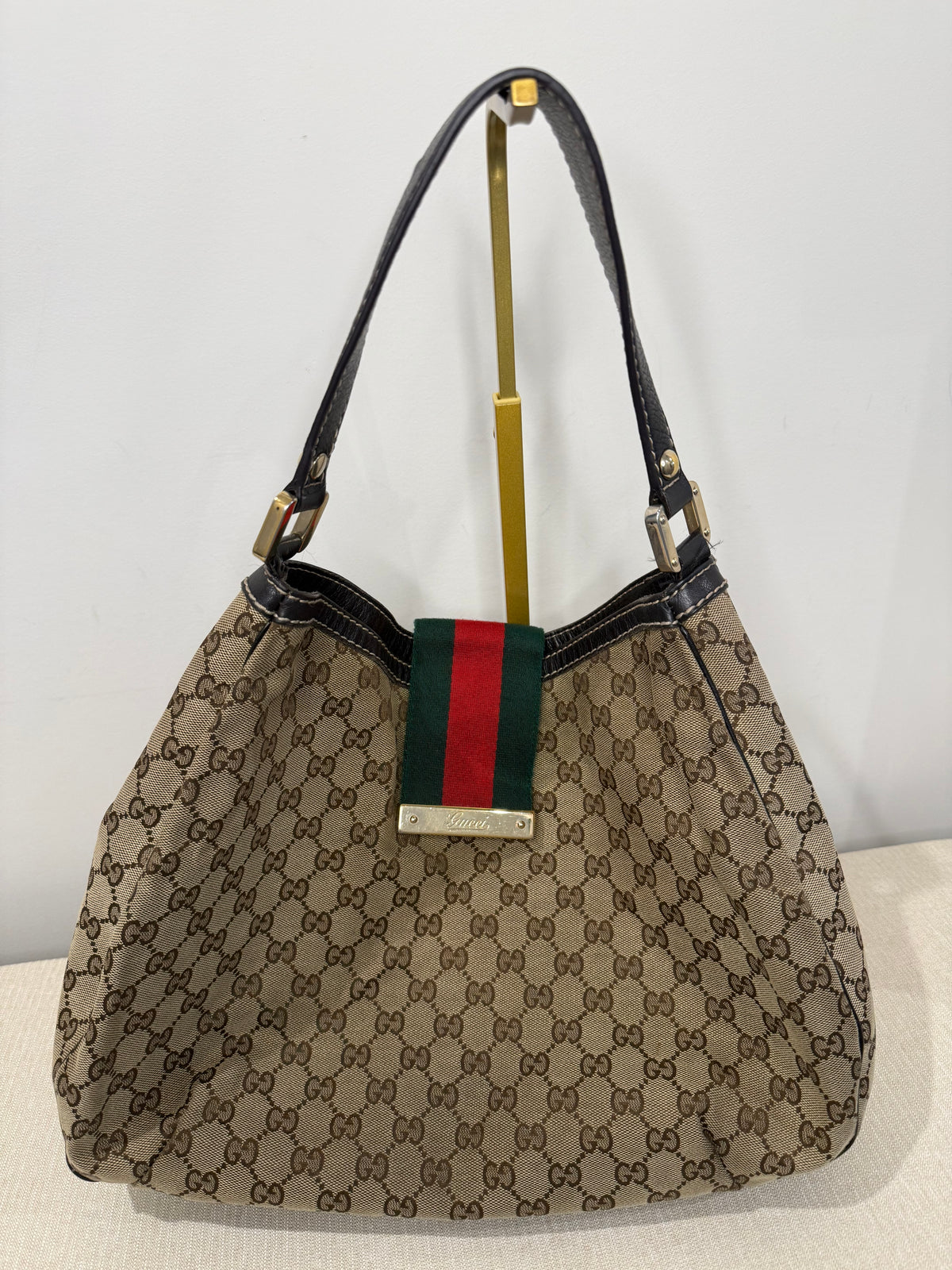Pre-owned Gucci Brown GG canvas New Ladies Hobo Bag